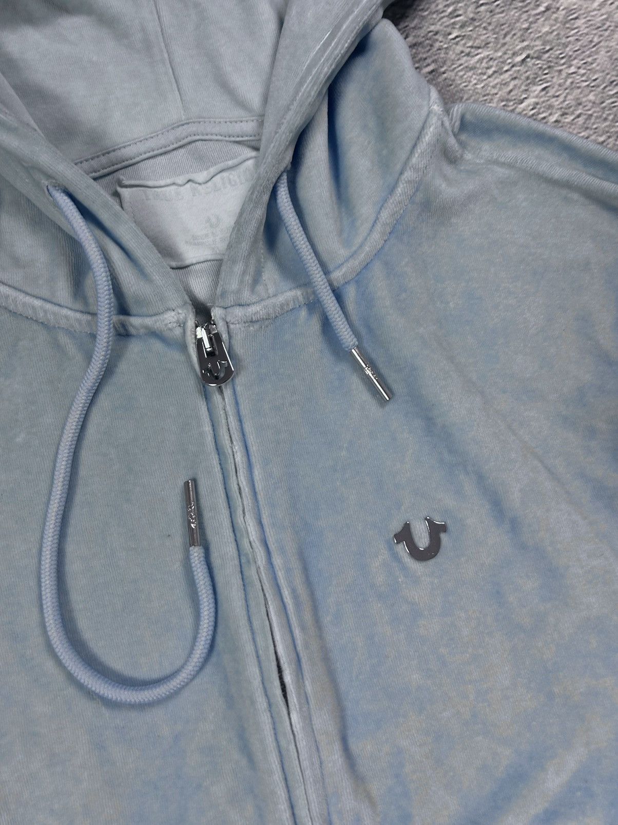 True Religion True Religion vintage zip hoodie blue velour Y2K Size XL / US 12-14 / IT 48-50 - 2 Thumbnail