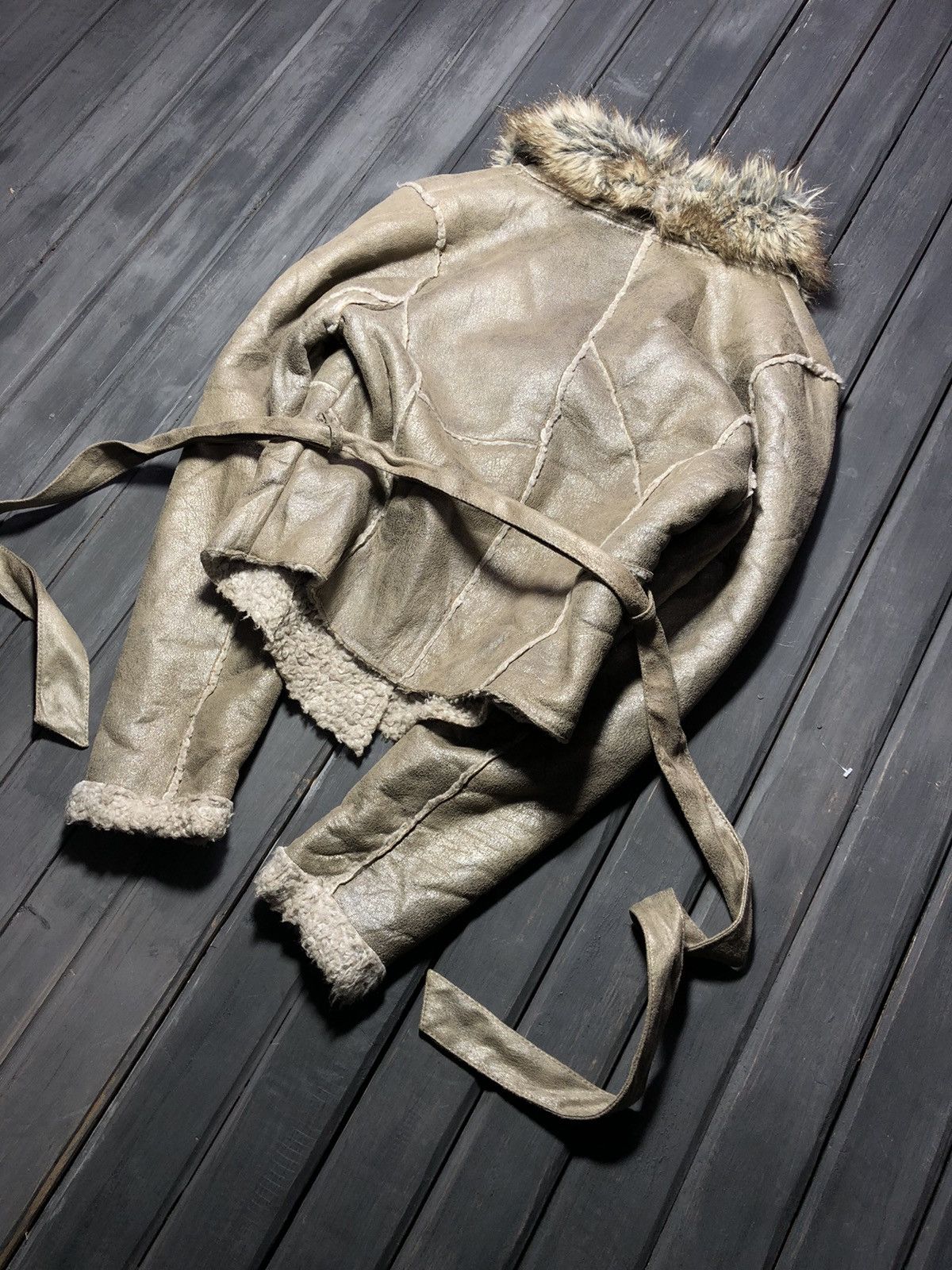 Japanese Brand VTG Avant Garde If Six Was Nine Style Fur Leather Jacket Size M / US 6-8 / IT 42-44 - 6 Thumbnail