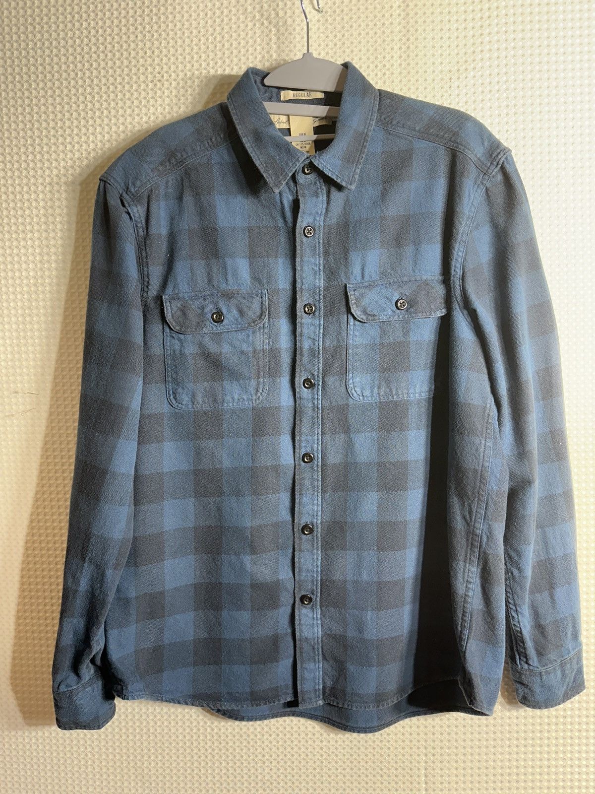 H&M H&M L.O.G.G. Blue Flannel Shirt Size US M / EU 48-50 / 2 - 1 Thumbnail