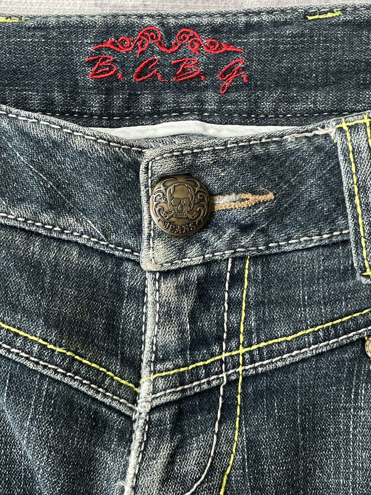 Japanese Brand Vintage BCBG Super Flared Buckle Denim / GOA Style Size US 29 - 6 Thumbnail