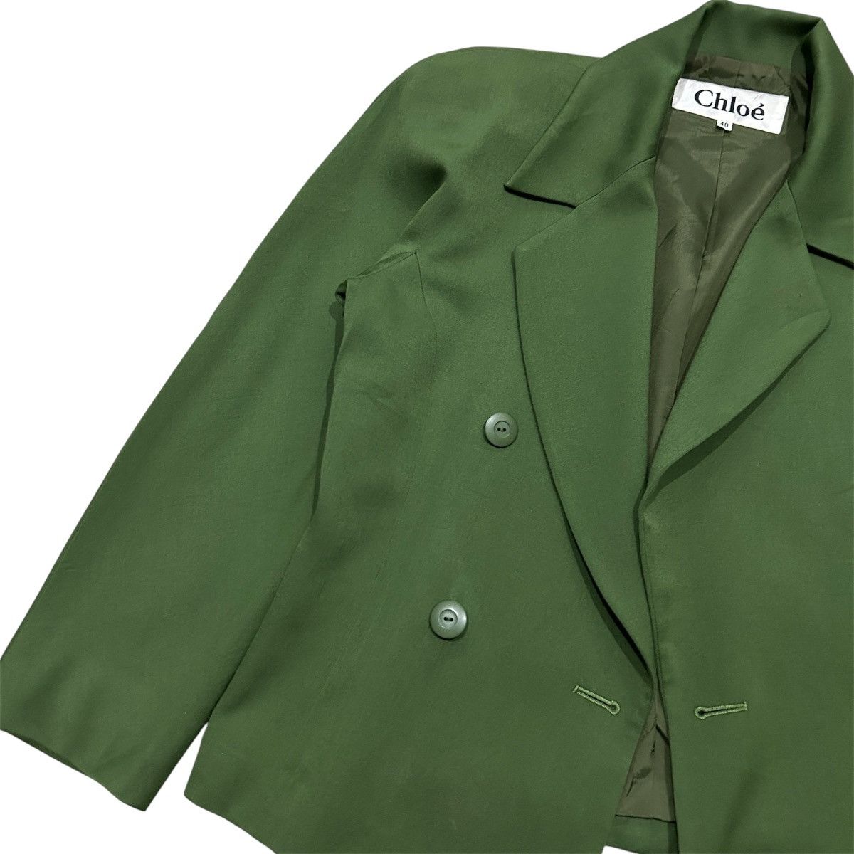 Chloe Chloé Breasted Blazer Green Size M / US 6-8 / IT 42-44 - 4 Thumbnail