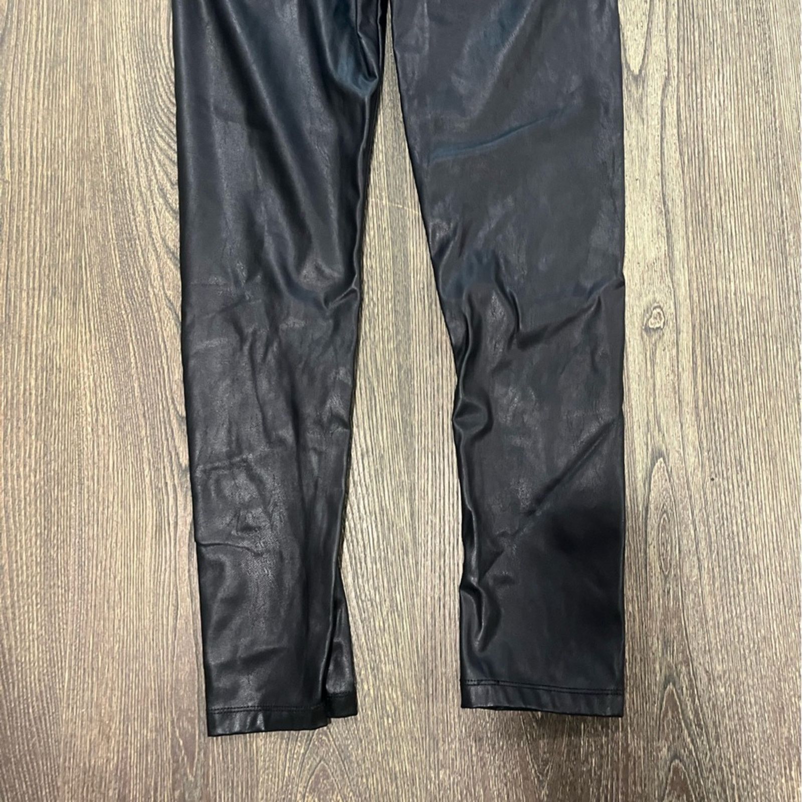 Vintage 21 Saints Leggings Skinny Faux Leather High Rise Sz L Size 31" - 7 Thumbnail
