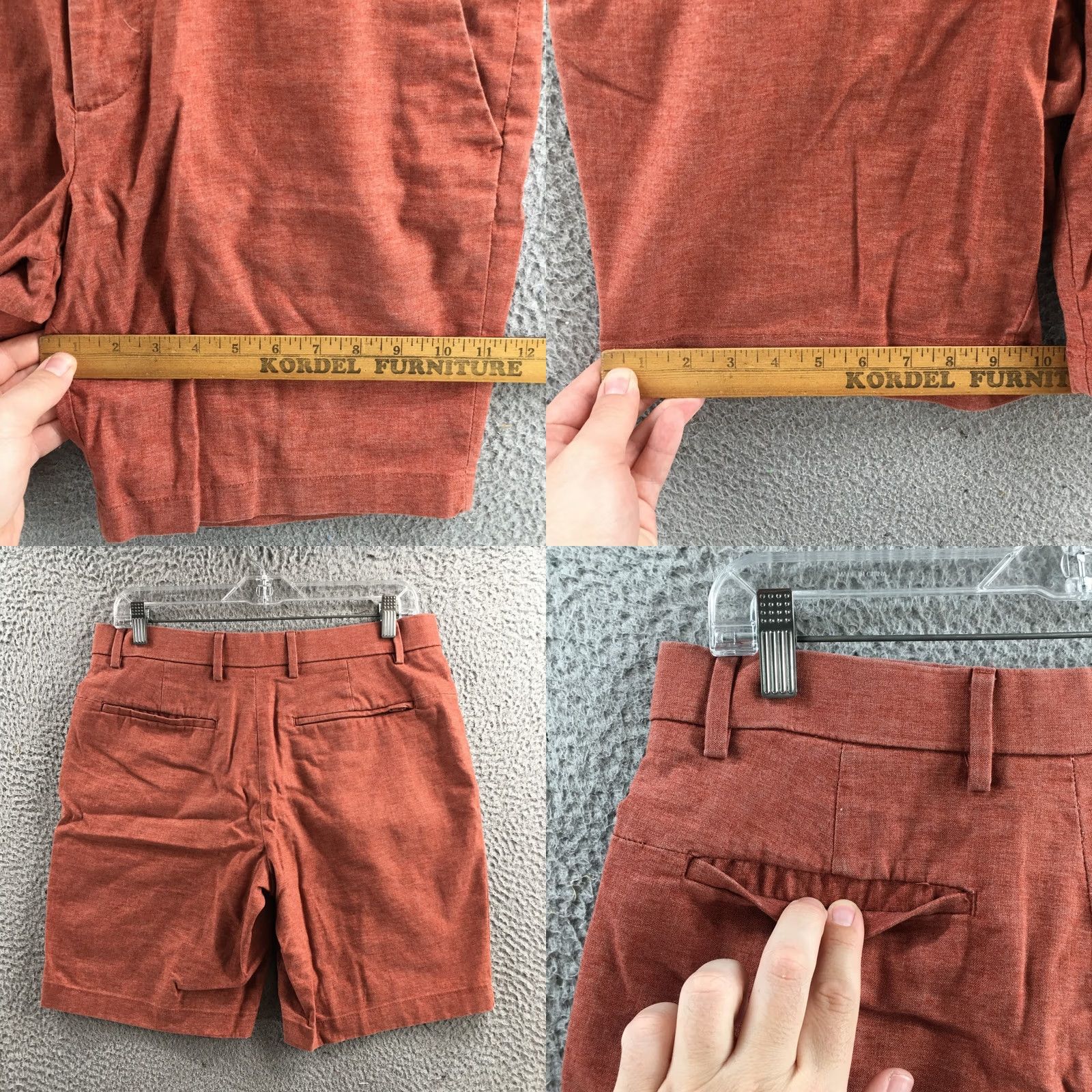 Banana Republic Banana Republic Mens Chino Shorts 32 Red Mid Rise Button Front Zip Fly Casual Size US 32 / EU 48 - 8 Thumbnail
