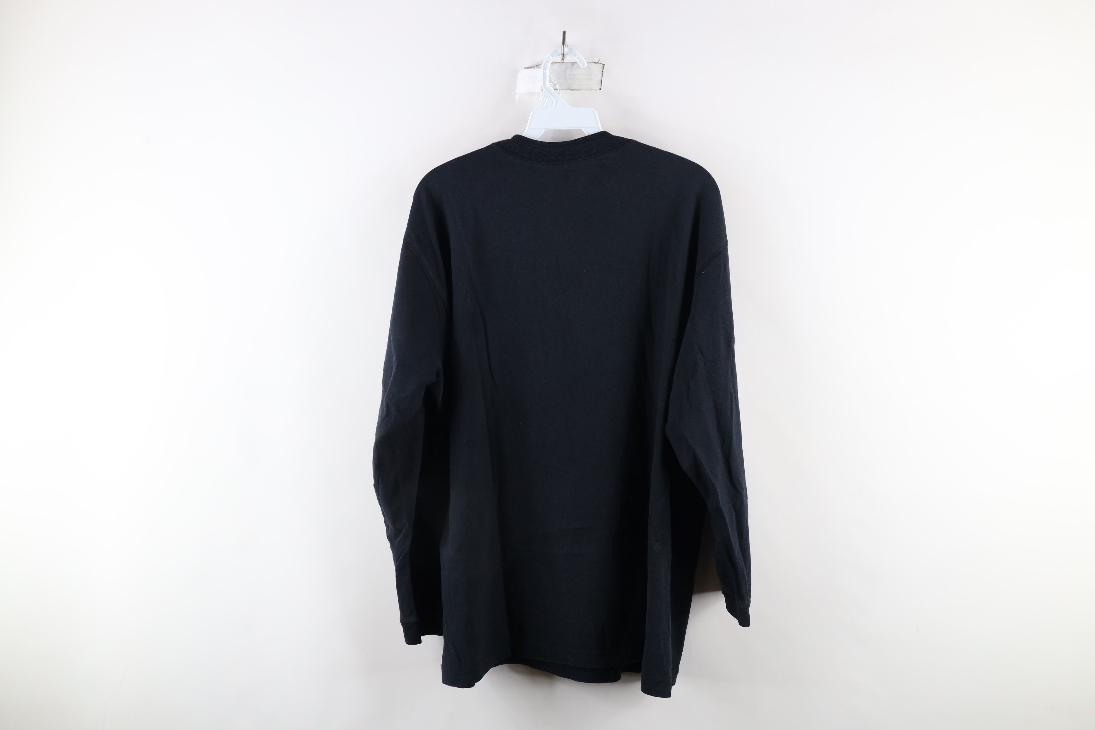 Vintage Vintage 90s Streetwear Long Sleeve Henley T-Shirt Black Size US L / EU 52-54 / 3 - 6 Thumbnail