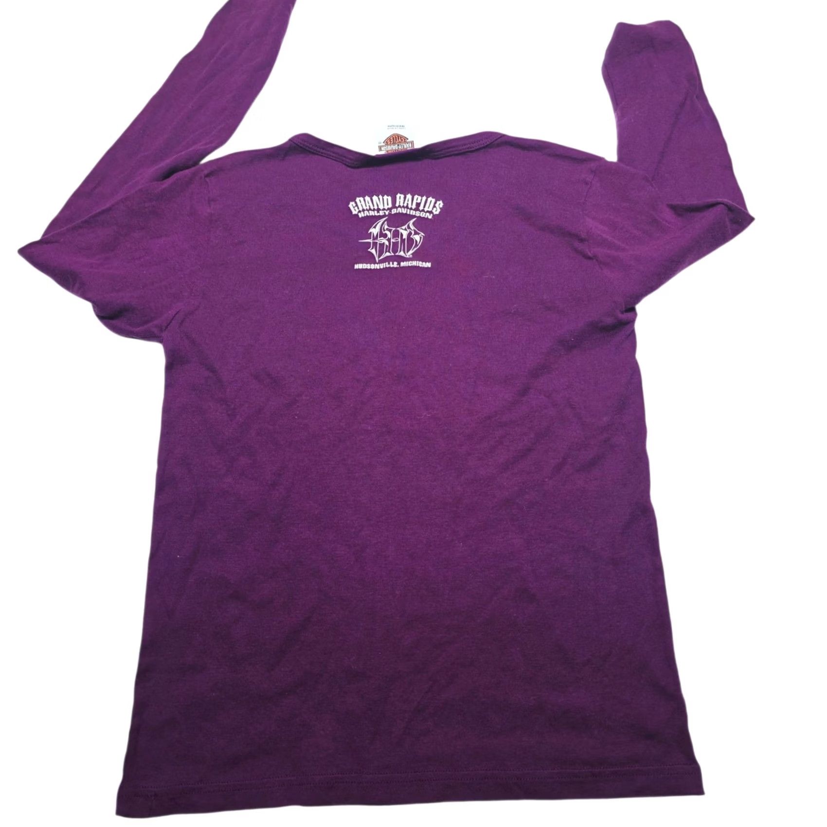 Harley Davidson Harley-Davidson Shirt Women’s Button Accent V-Neck Graphic Long Sleeve Purple M Size M / US 6-8 / IT 42-44 - 3 Thumbnail