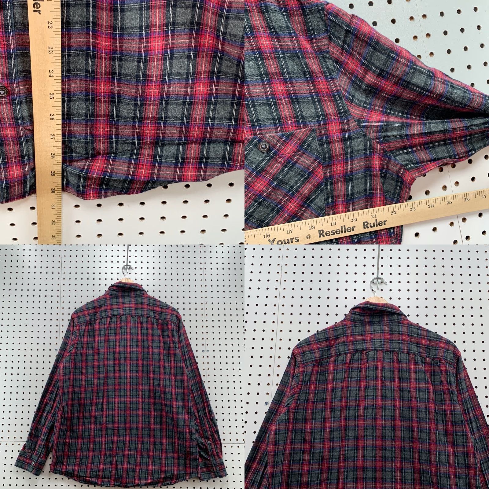 Banana Republic Banana Republic Button Down Shirt Men Size Large Red Black Checker Long Sleeve Shirt Mens Size US L / EU 52-54 / 3 - 9 Thumbnail