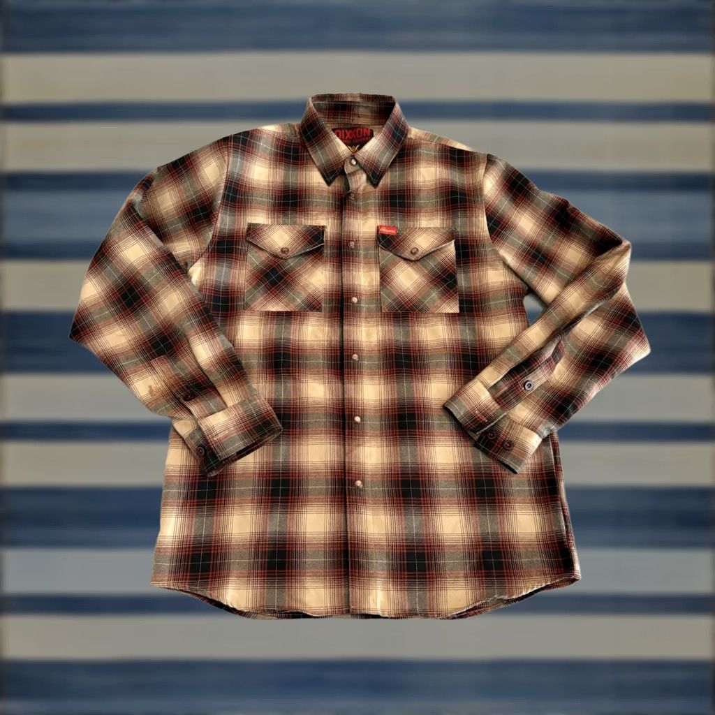 Thorogood Dixxon Thorogood Long Sleeve Brown Plaid Snap Shirt Mens M Size US M / EU 48-50 / 2 - 1 Thumbnail