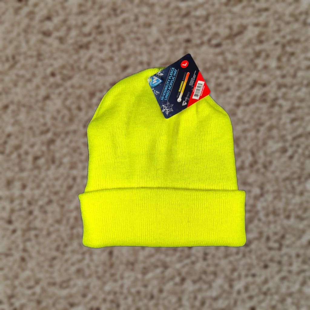 Vintage West Chester Beanie Toque Hat Adult Yellow Knit High Vis Acrylic Polyester Lined NEW Men One Size Yellow Knit Beanie Toque Hunting Outdoor Camp 90s? Size ONE SIZE - 1 Thumbnail