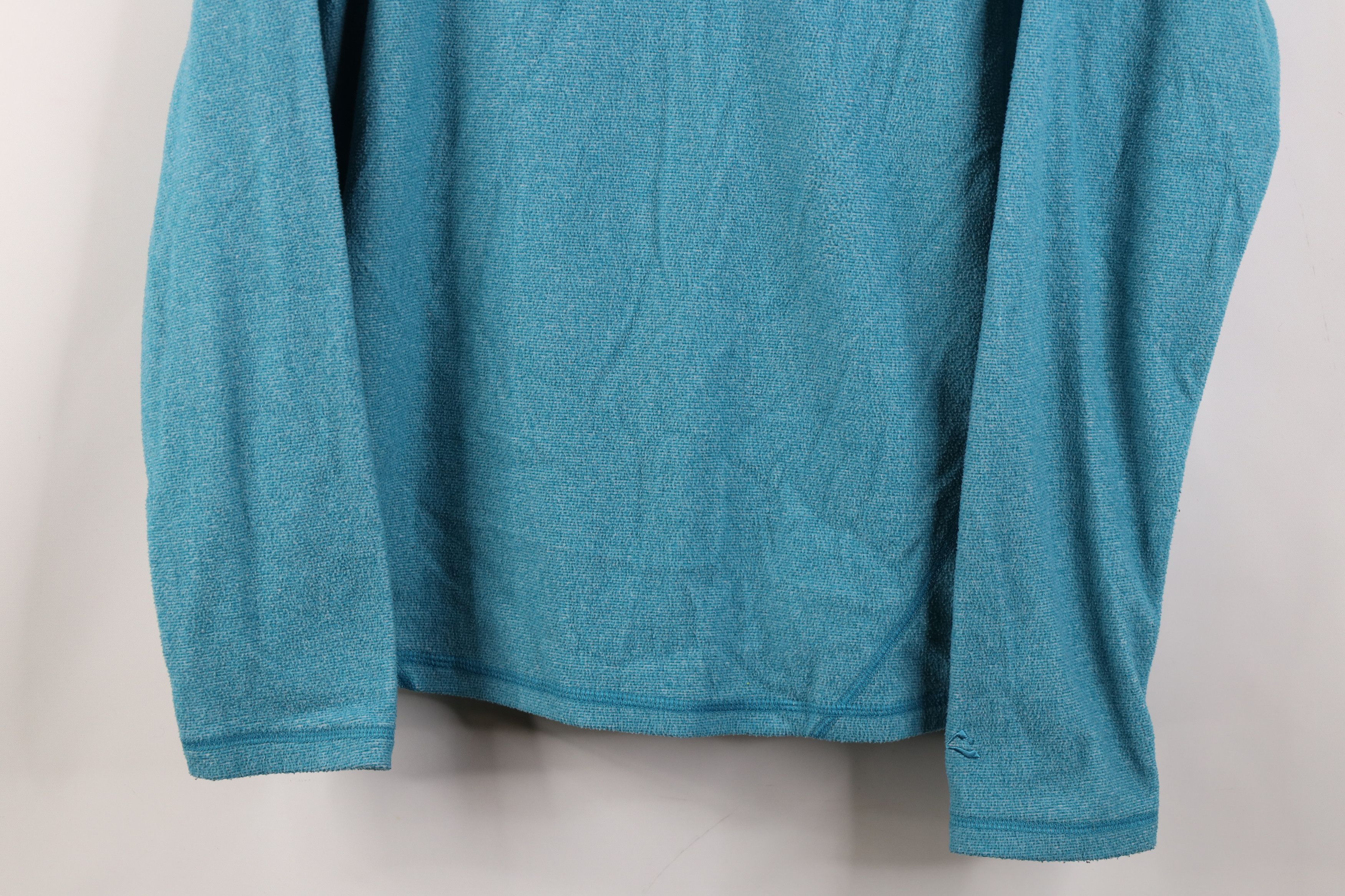 Vintage Alpine Design Fleece 1/4 Half Zip Pullover Sweater Blue Size L / US 10 / IT 46 - 3 Thumbnail
