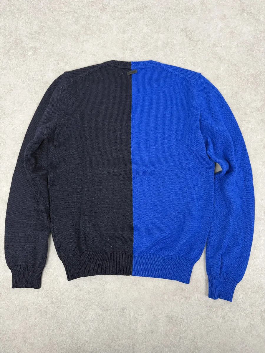Dirk Bikkembergs 2000s Bikkembergs Two Tone Blue & Black Wool Sweater Size US S / EU 44-46 / 1 - 7 Thumbnail