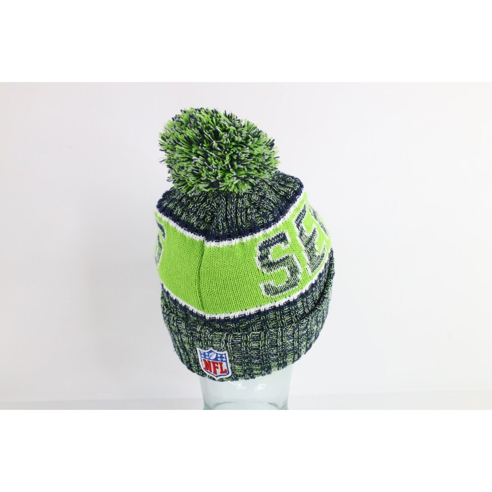 New Era New Era Seattle Seahawks Football Knit Pom Winter Beanie Size ONE SIZE - 3 Thumbnail