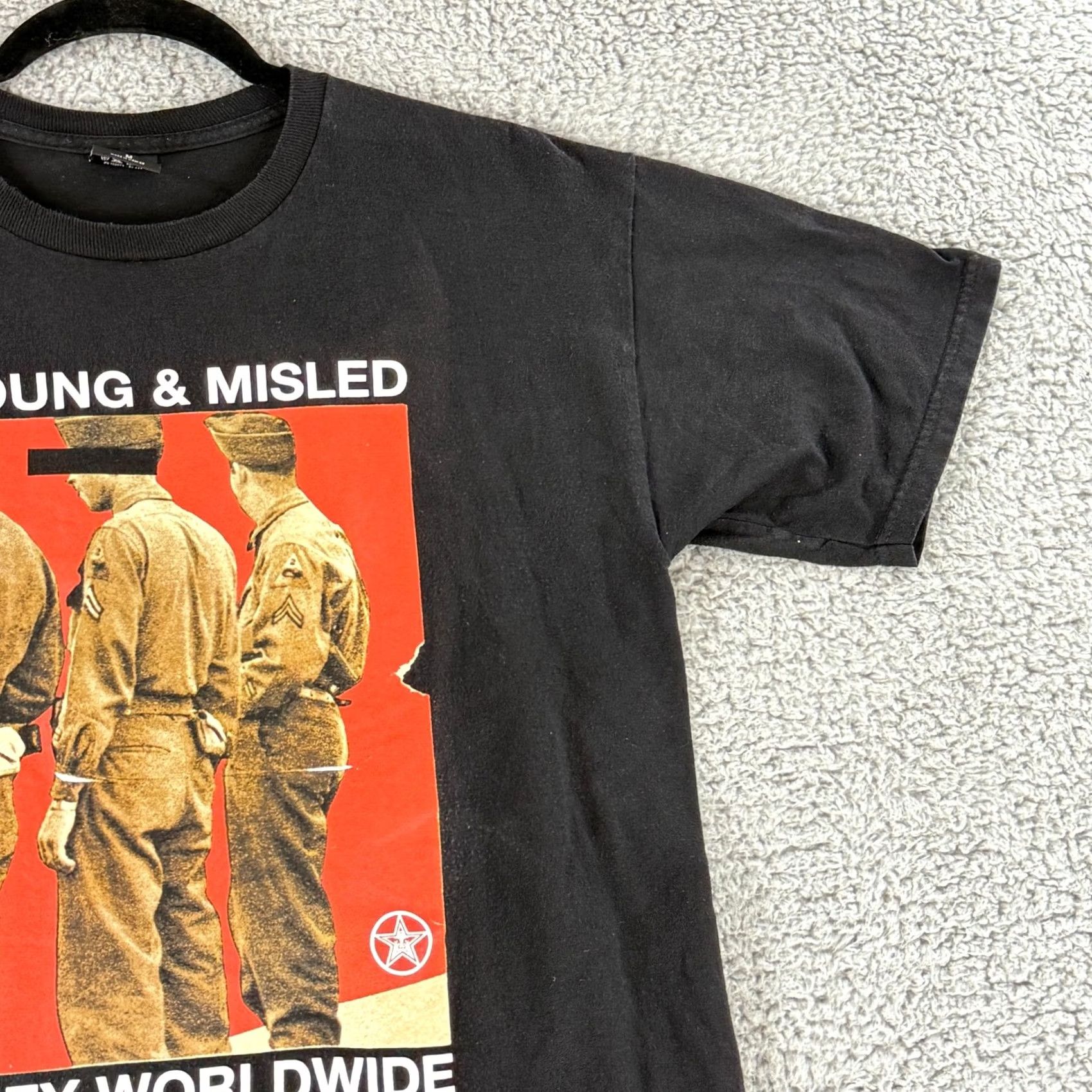 Obey OBEY Young & Misled T Shirt Mens M Black Graphic Knit Cotton Crew Neck Short Sleeve Skate Streetwear Casual Logo City Classic Designer Mens Size US M / EU 48-50 / 2 - 3 Thumbnail