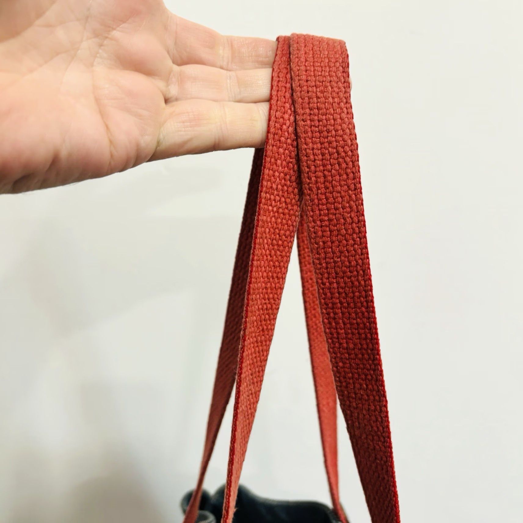 VINTAGE Levi’s Denim Tote Bag With Red Handles Leather Patch Made in USA Totes & Shoppers Blue Denim Levi’s Tote Bag Womens/Mens