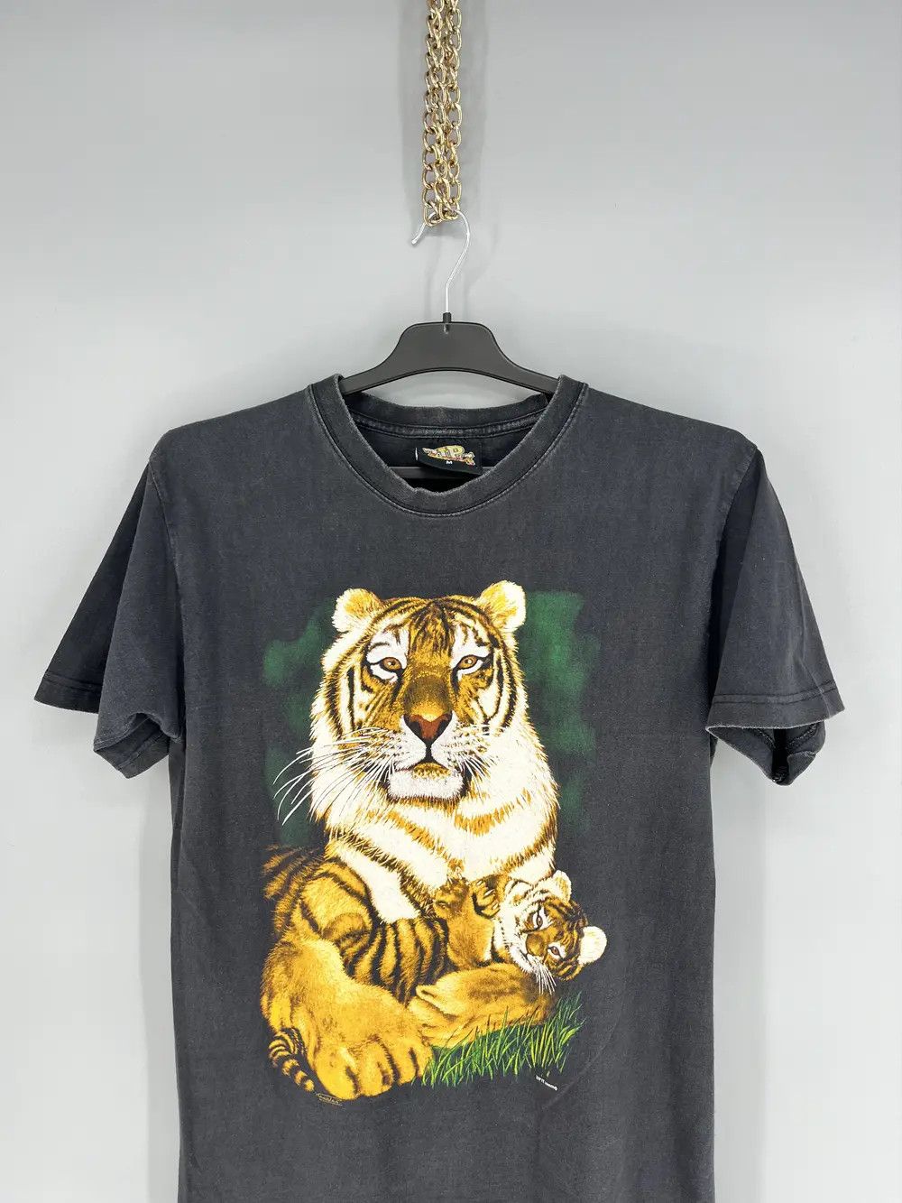 Vintage Vintage Y2K 90s Tiger Face Boxy Fit Tee Zip It London Size US M / EU 48-50 / 2 - 6 Thumbnail