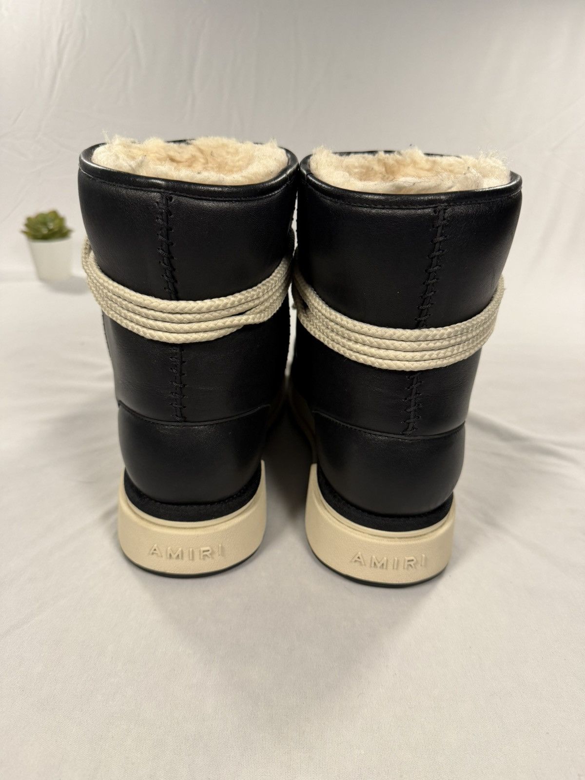 Amiri Amiri Malibu Hi Leather Boots Black Size 9 US Shearling Size US 9 / EU 42 - 5 Thumbnail
