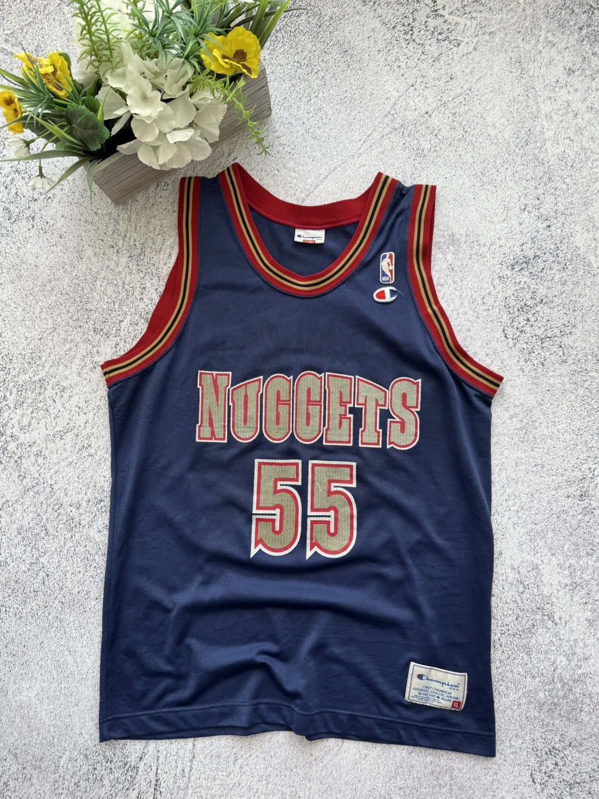 Champion × NBA × Vintage 1993/1995 DENVER NUGGETS BASKETBALL JERSEY DIKEMBE MUTOMBO Size US L / EU 52-54 / 3 - 1 Thumbnail