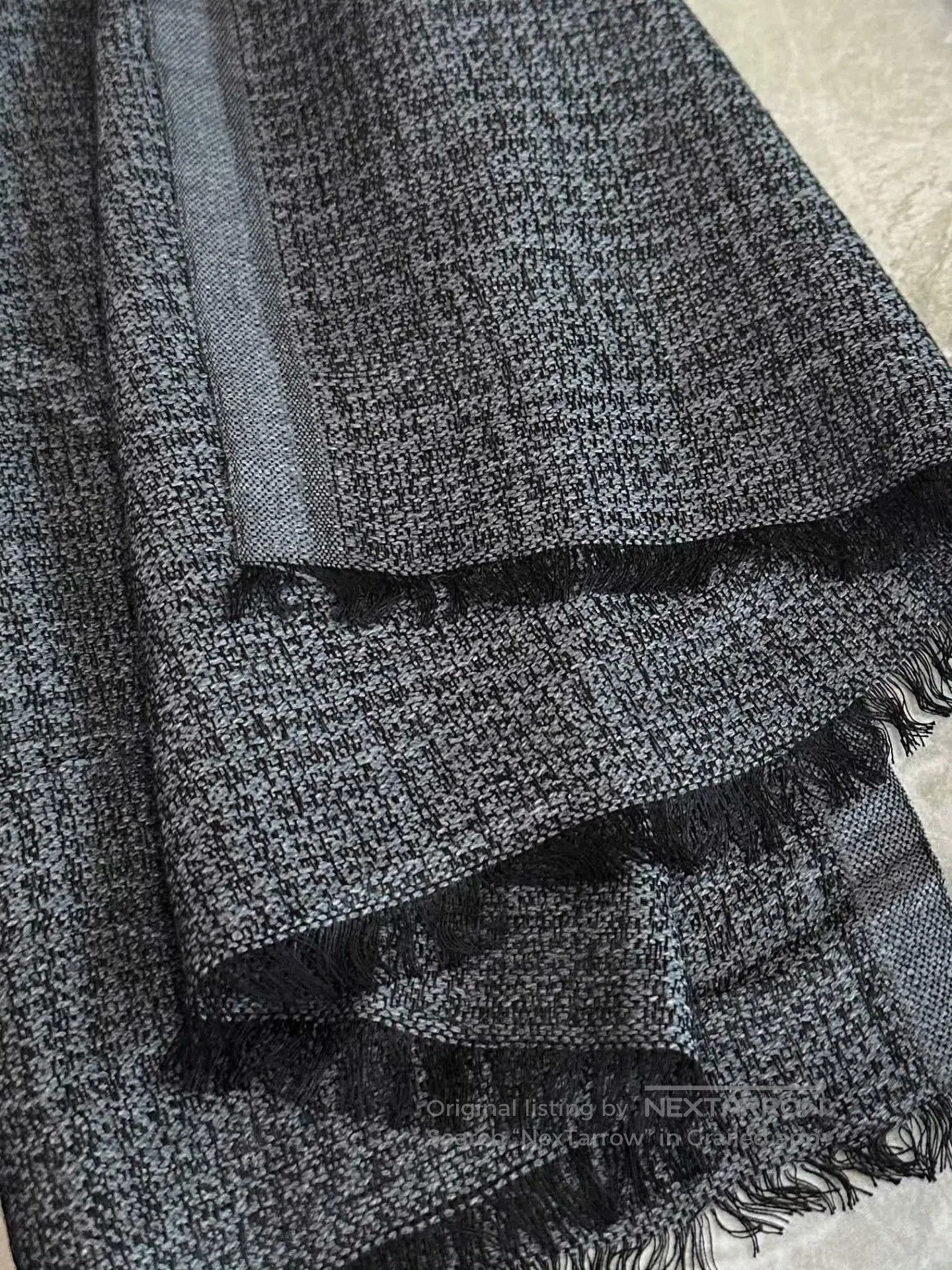 Fendi Fendi Black Gray Wool Scarf. Size ONE SIZE - 6 Thumbnail