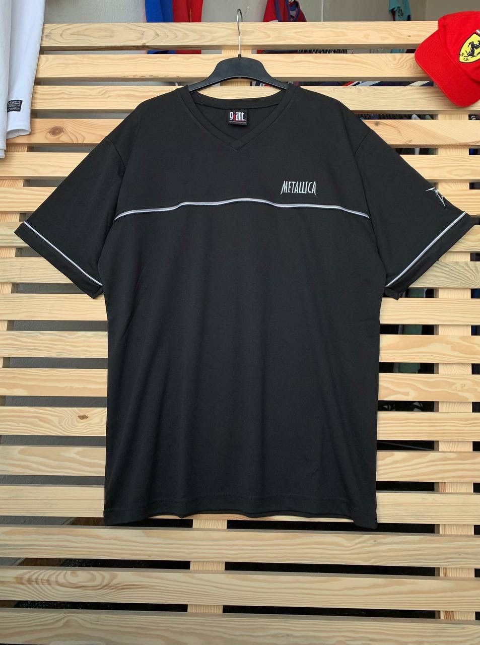 Band Tees × Metallica × Vintage Vintage Metallica Giant Jersey Band Rock Metal Streetwear Size US XL / EU 56 / 4 - 1 Thumbnail