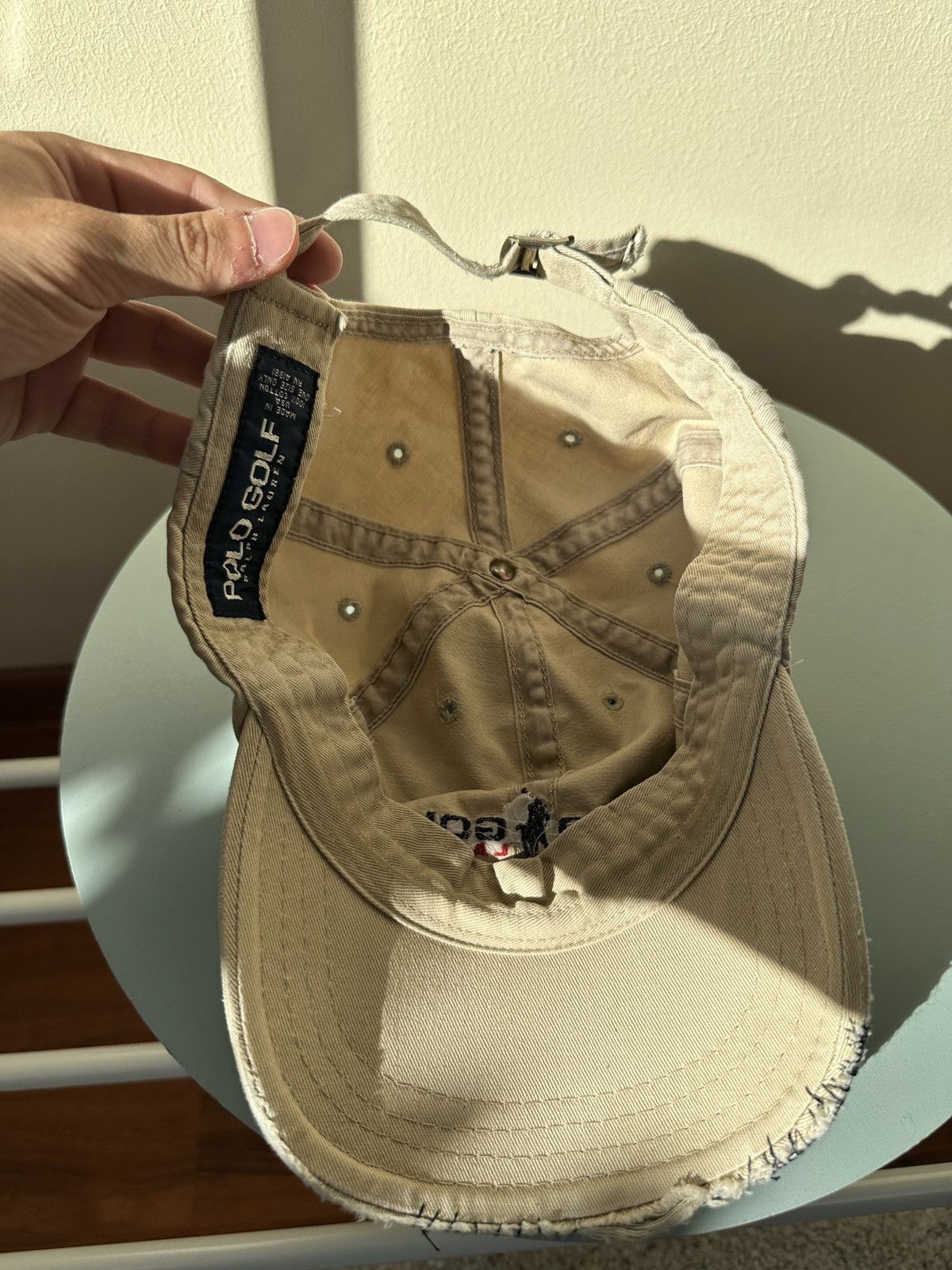 Ralph Lauren Polo Golf Ralph Lauren Distressed Cap – Beige Size ONE SIZE - 3 Thumbnail