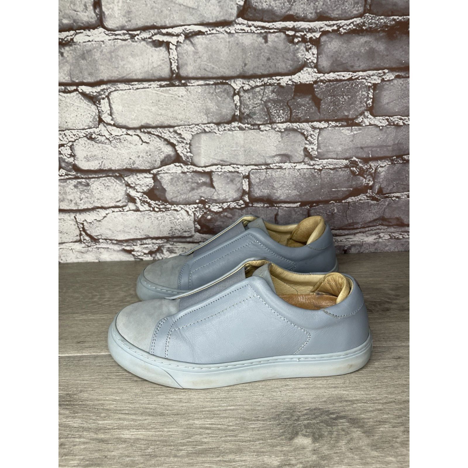 ALBA Alma Mater Blue Leather Slip On Casual Sneakers Shoes Women’ Size US 6.5 / IT 36.5 - 24 Thumbnail
