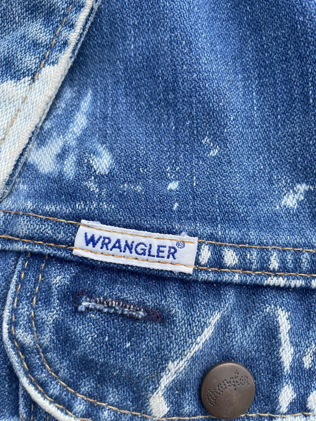 Vintage × Wrangler Wrangler Selvedge 70s/80s Destroy Sleeveless Spalsh Jacket Size US S / EU 44-46 / 1 - 13 Thumbnail