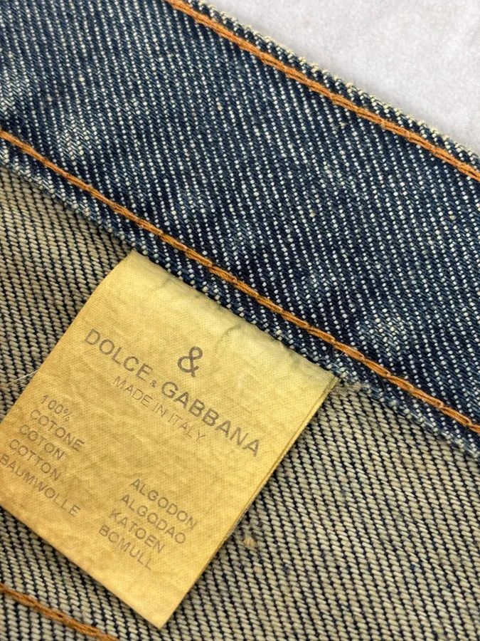 Dolce & Gabbana 2000s Dolce & Gabbana Faded Blue Denim Distressed Jeans Size US 32 / EU 48 - 12 Thumbnail