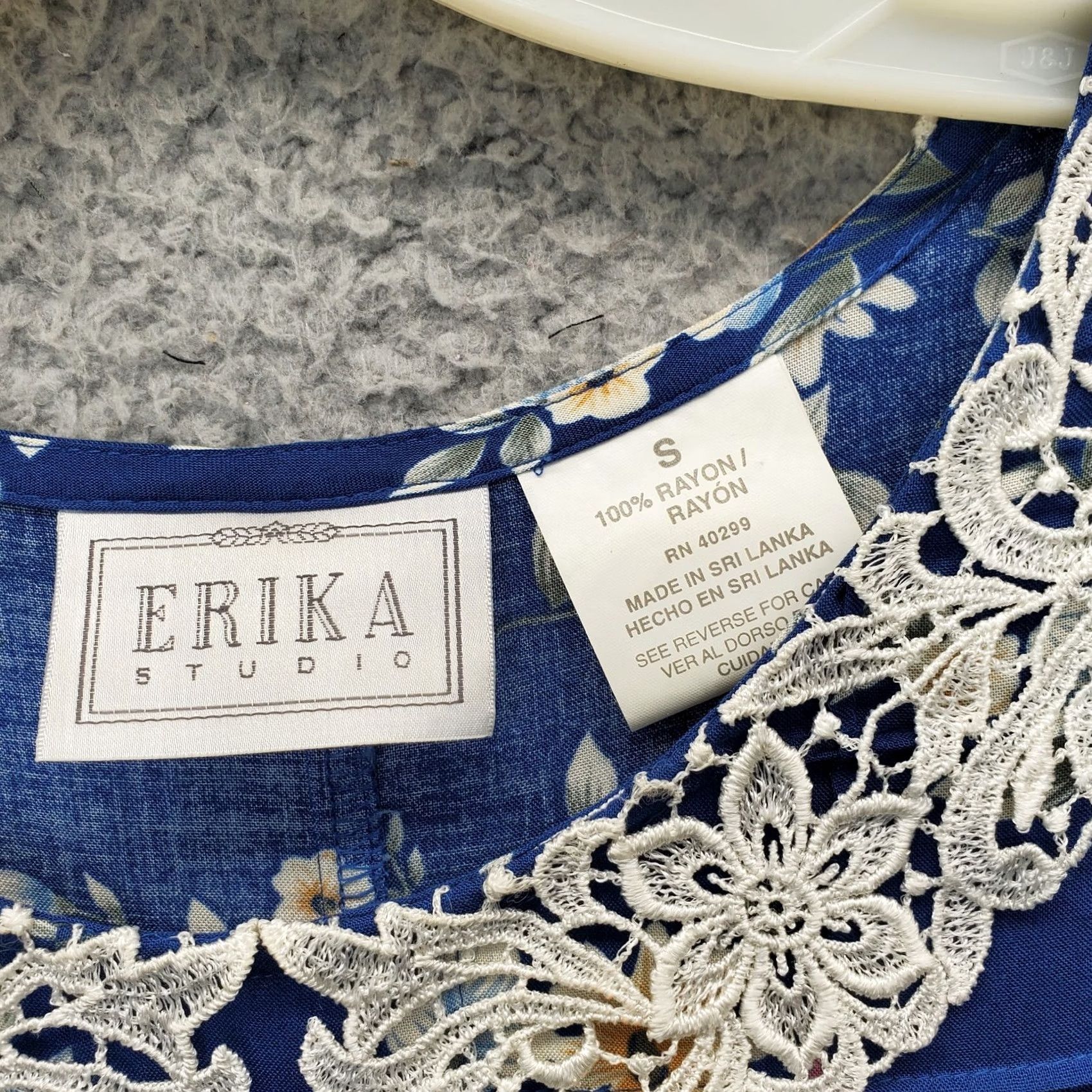 Vintage ERIKA Women S A-Line Dress Mult Floral Lace Pleated Button Front Short Sleeve Size S / US 4 / IT 40 - 6 Thumbnail