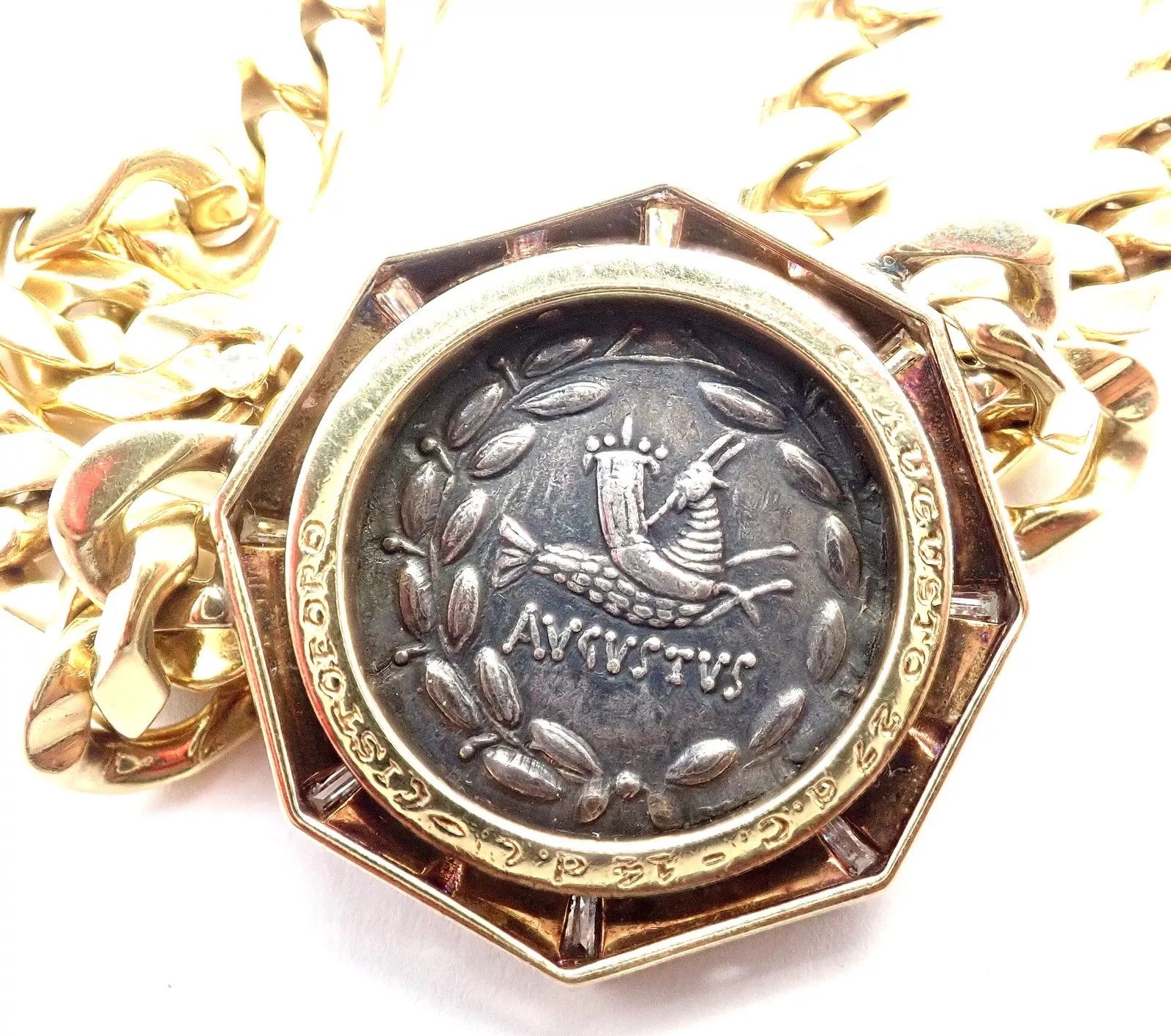 Bvlgari Bulgari 18k Yellow Gold Antique Coin Link Necklace Size ONE SIZE - 8 Thumbnail