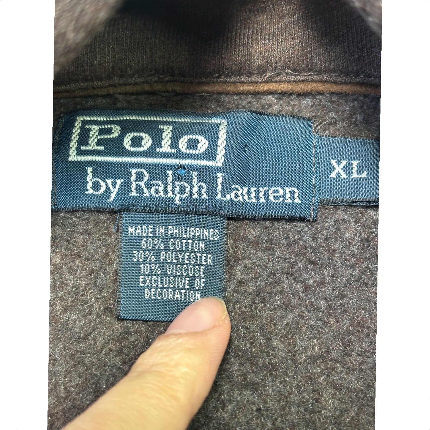 Polo Ralph Lauren Polo Ralph Lauren Mens Sweater XL Pullover Knit Brown Suede Elbow Patch Shawl Collar Button Logo Pockets All Seasons Casual Size US XL / EU 56 / 4 - 3 Thumbnail