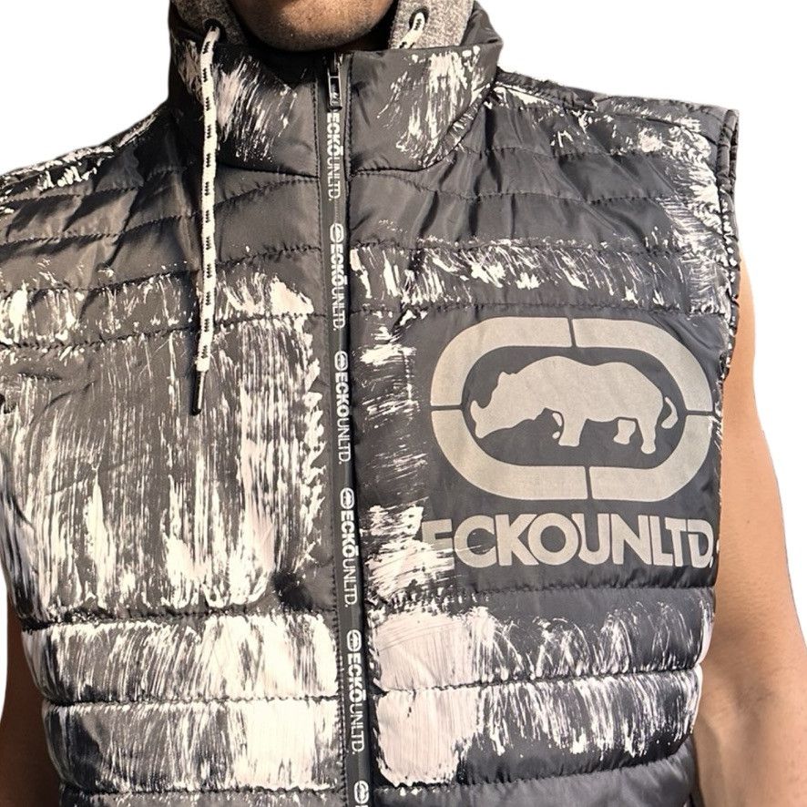 Ecko Unltd. ASTROBOI* ECKO UNLTD Black Painted Puffer Vest - #XL Size US XXL / EU 58 / 5 - 8 Thumbnail