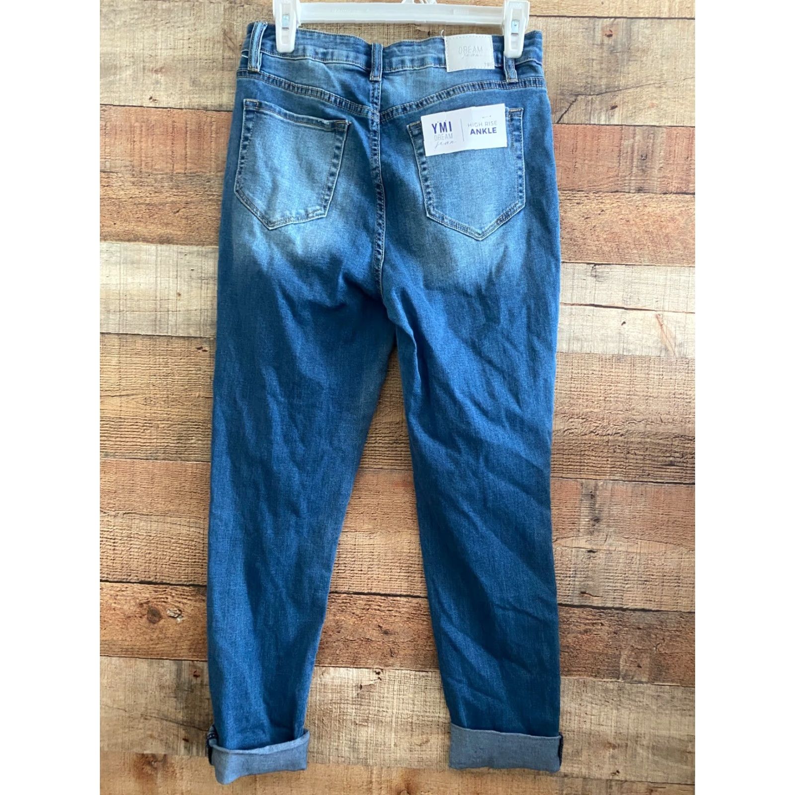 Vintage NEW YMI Size 7 High Rise Ankle Destressed Jeans Size 28" / US 6 / IT 42 - 5 Thumbnail