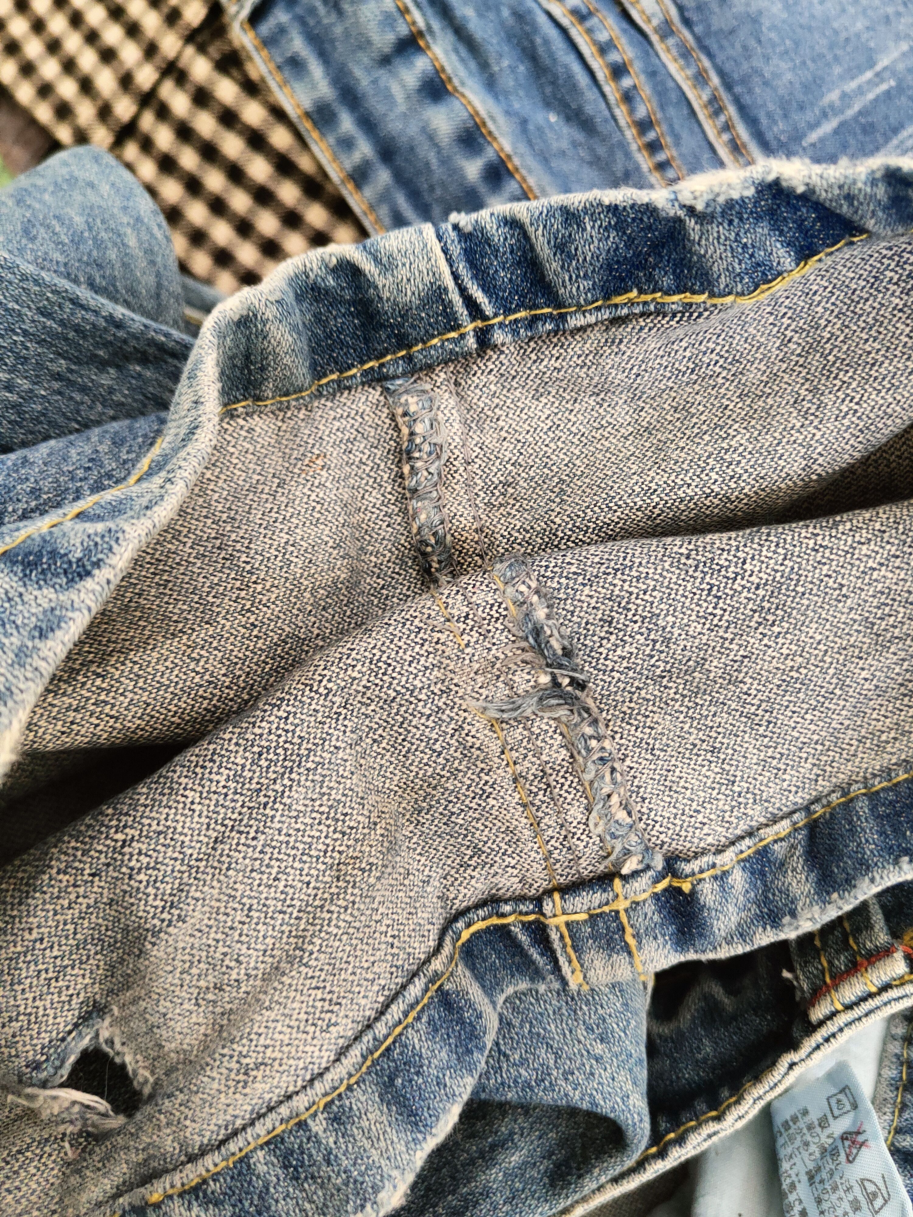 Japanese Brand Back Rush Blue Distressed Ripped Jeans #S2924 Size 28" / US 6 / IT 42 - 12 Thumbnail