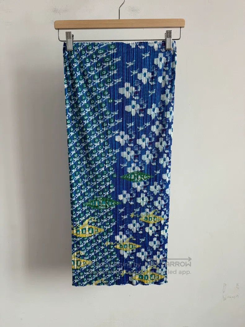 Issey Miyake Issey Miyake size:1 Blue Midi Skirt Size 22" - 1 Thumbnail