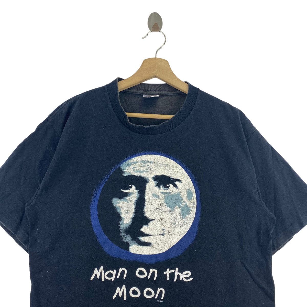 Vintage Vintage 90s MAN On THE MOON Movie Hollywood Print Black Size US L / EU 52-54 / 3 - 2 Thumbnail