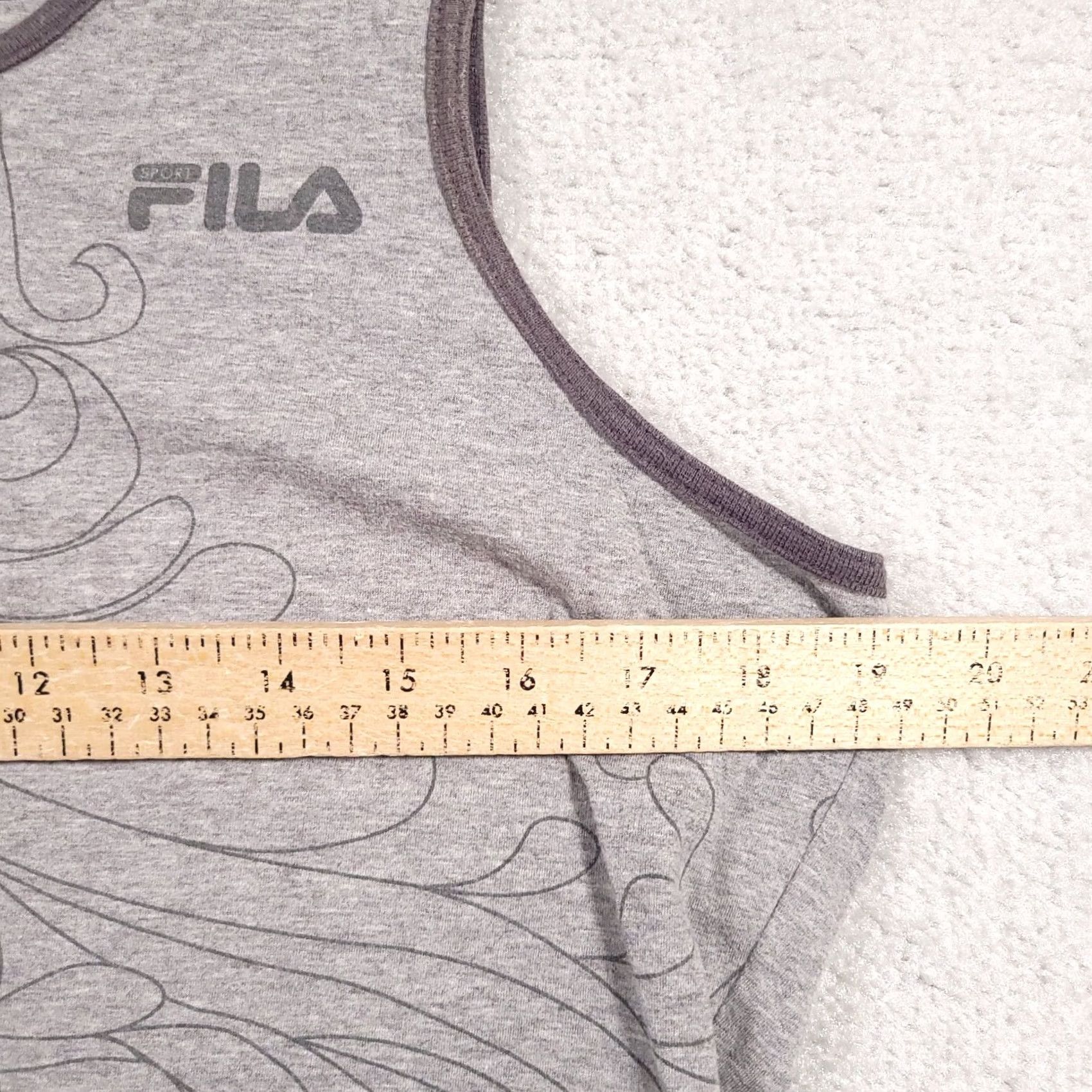 Fila FILA Tank Top Activewear Muscle Shirt Cotton Yoga Athletic Womens Large Gray Size L / US 10 / IT 46 - 6 Thumbnail