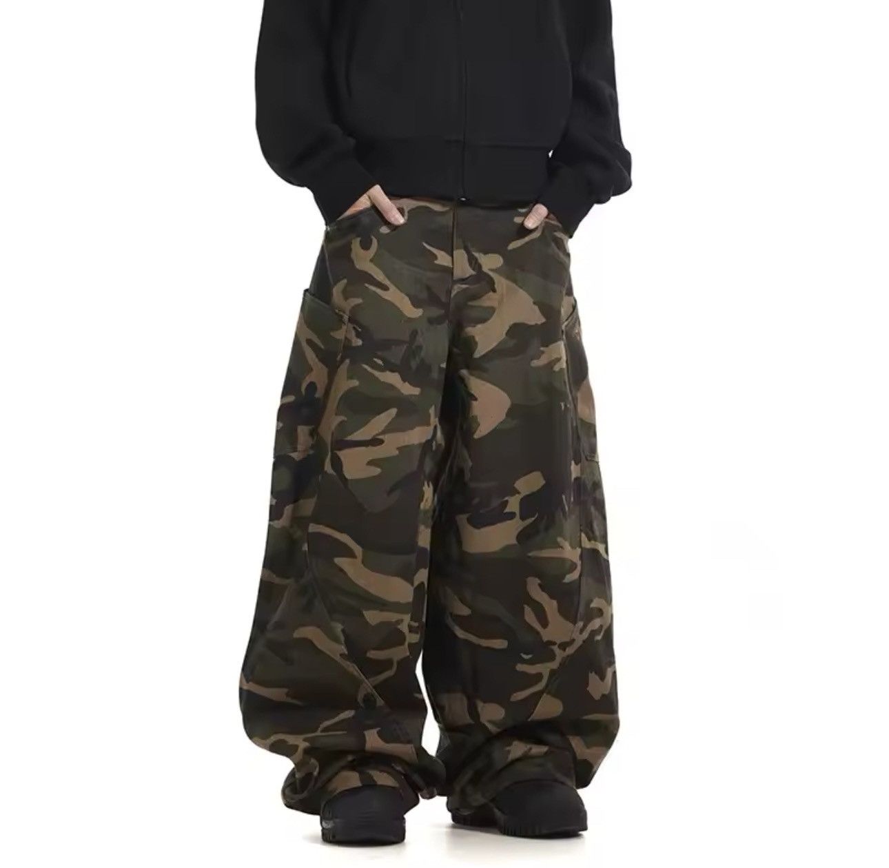Designer × Other Camouflage Baggy Streetwear Loose Wide Leg Pants Size US 31 - 2 Thumbnail