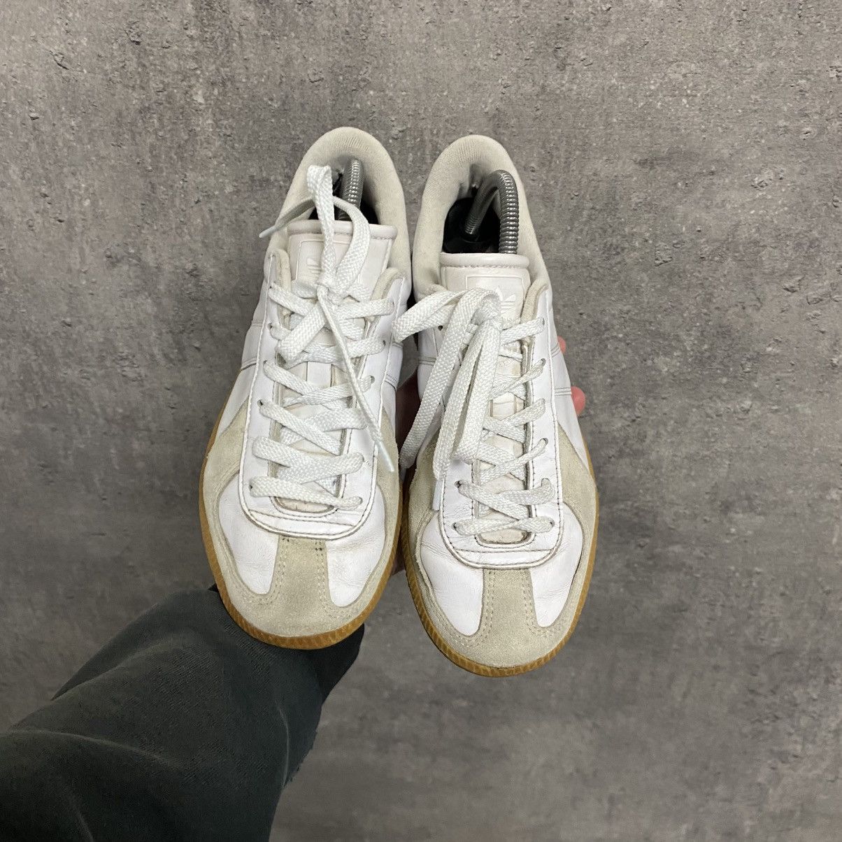 Adidas Adidas BW Sport Army Trainer Bundeswehr Leather Sneakers Size US 5.5 / EU 38 - 5 Thumbnail