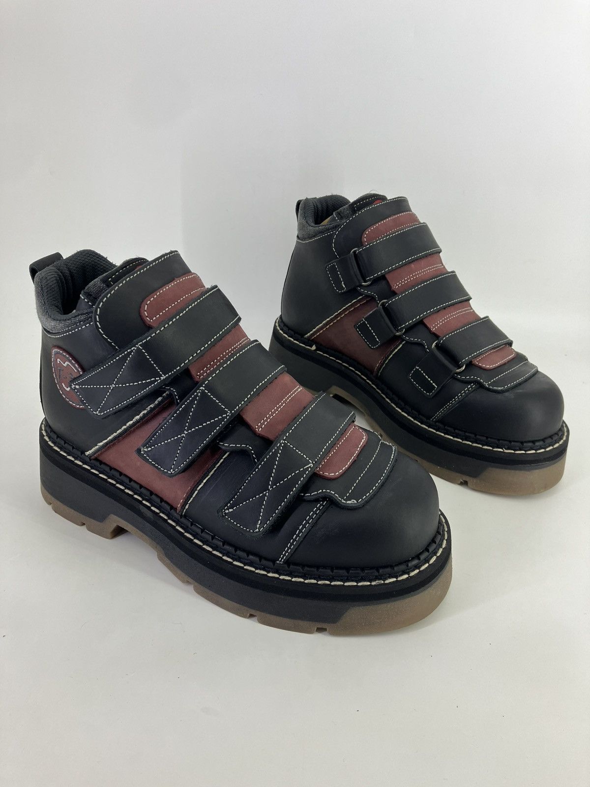 Vintage T34 Nifty genuine leather chunky platform 90s00s man/woman Size US 7 / EU 40 - 1 Thumbnail