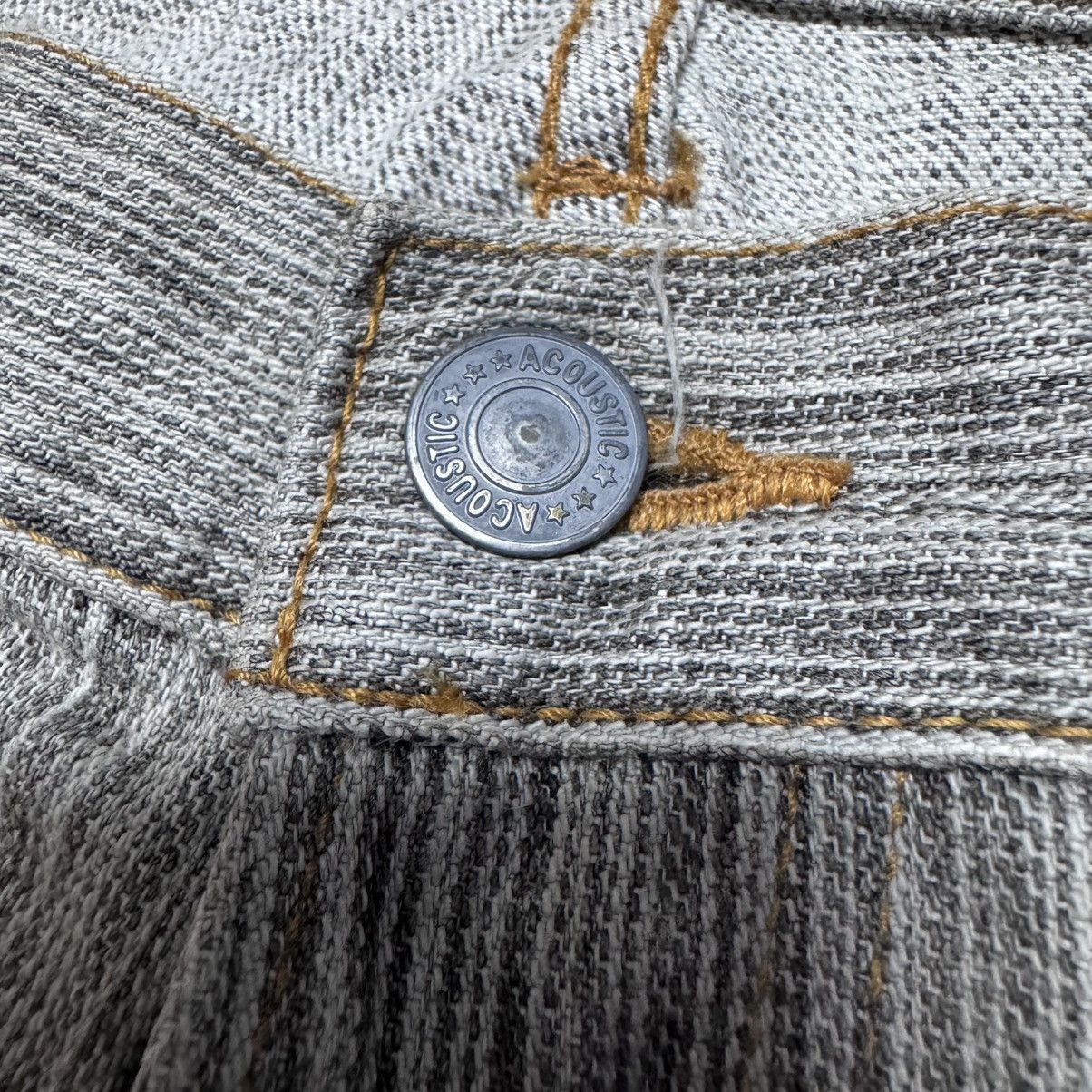 Japanese Brand Acoustic Japan Striped Denim Flare Jeans Size US 30 / EU 46 - 14 Thumbnail