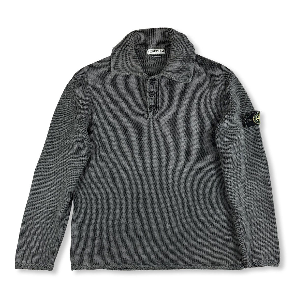 image of Stone Island Vintage Knitwear in Grey, Men's (Size Large)