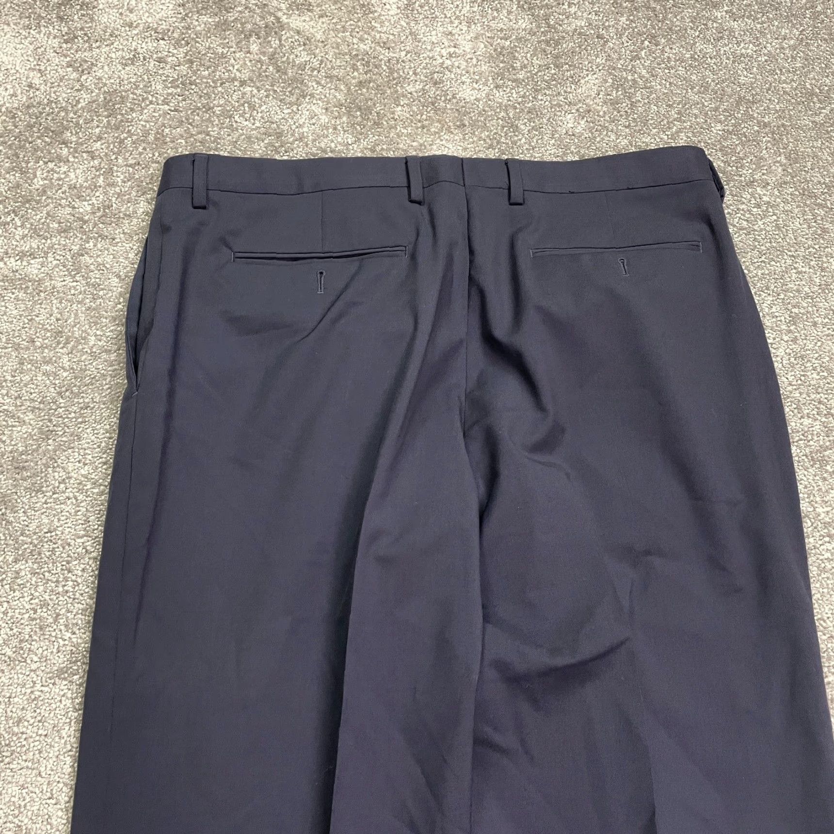 Banana Republic Banana Republic Margotto Dress Pants Mens 35x34 Blue Straight Leg Workwear Size US 35 - 2 Thumbnail