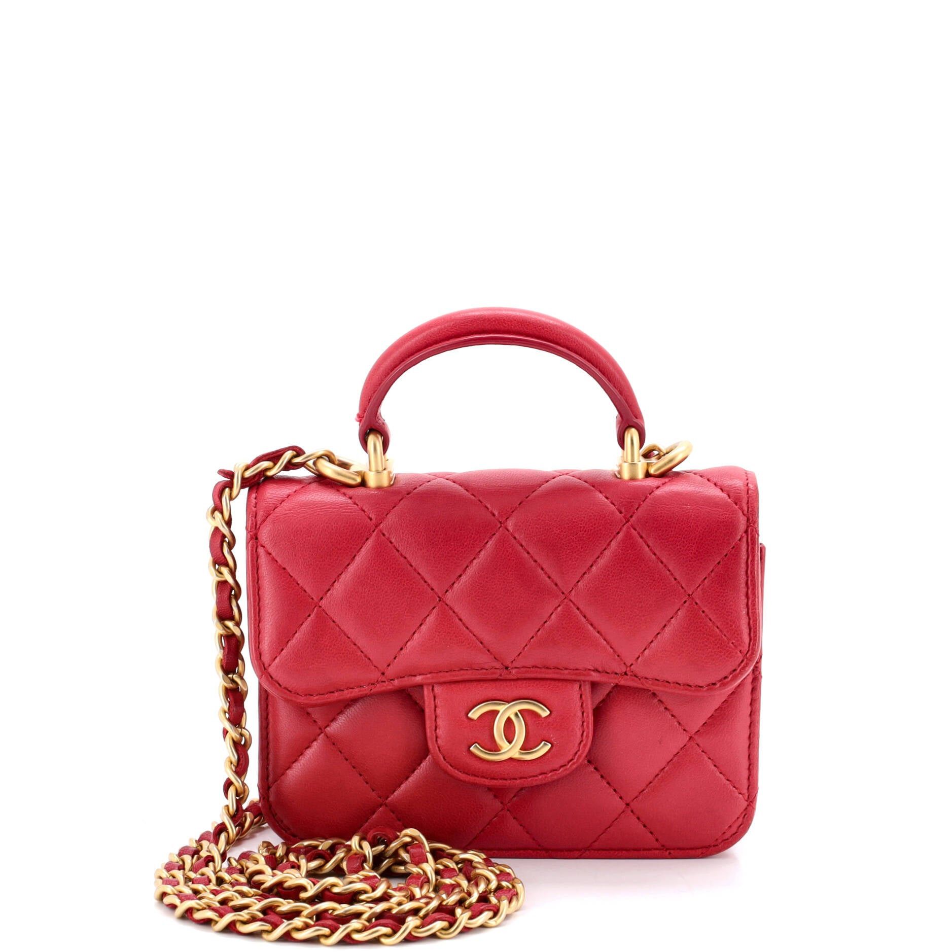 Chanel Top Handle Flap Coin Purse with Chain Size ONE SIZE - 1 Thumbnail