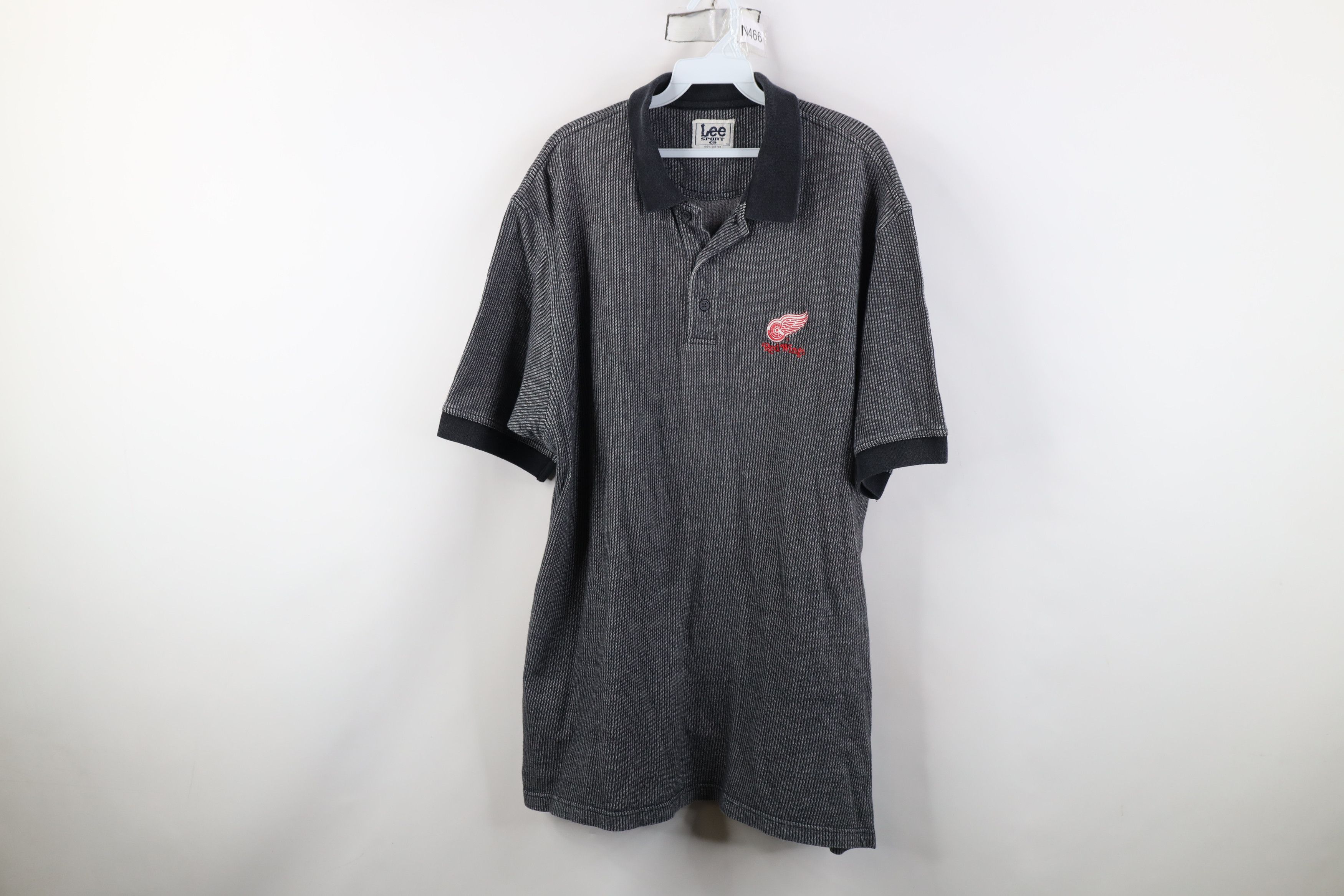 Vintage Vintage 90s Knit Detroit Red Wings Hockey Golf Polo Shirt Size US XL / EU 56 / 4 - 1 Thumbnail