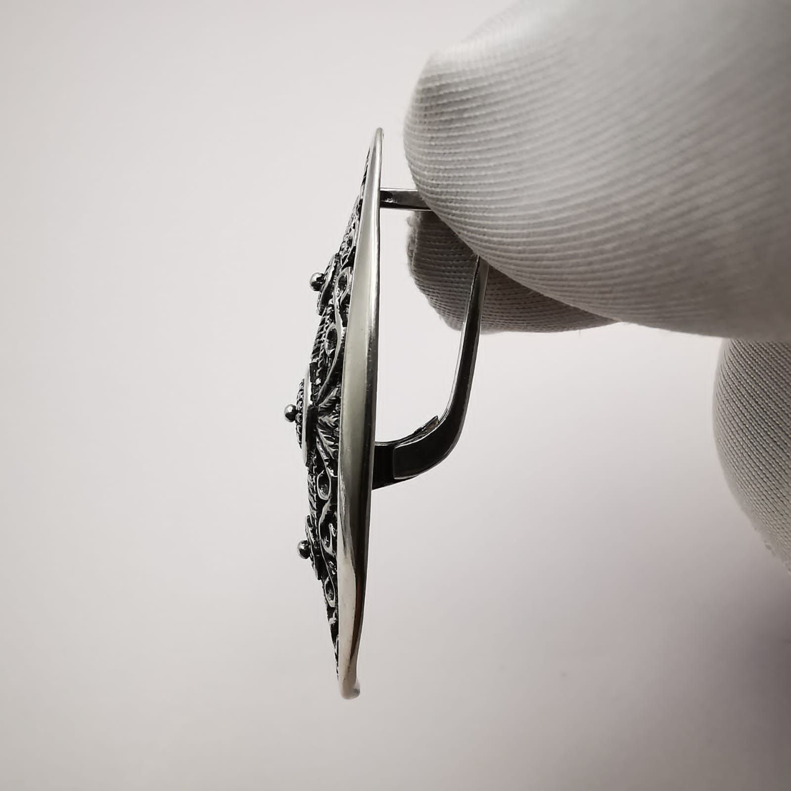 Sterling Silver Vintage Jewelry, Fine Women's Earrings, 925 Sterling Silver, Size ONE SIZE - 6 Thumbnail