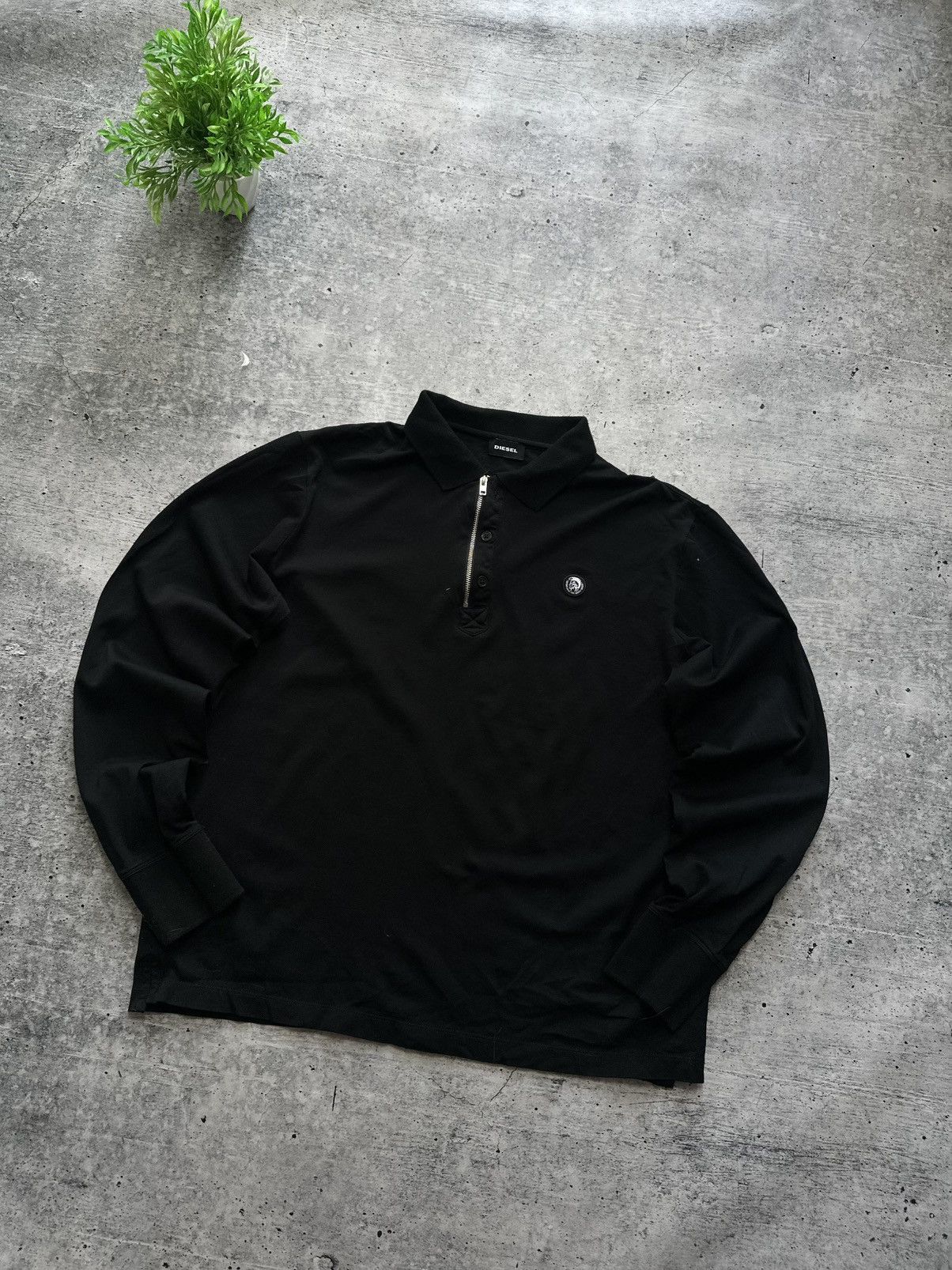 Diesel Diesel Polo Longsleeve Sweat Box Logo Sweatshirt Y2K Size US L / EU 52-54 / 3 - 3 Thumbnail