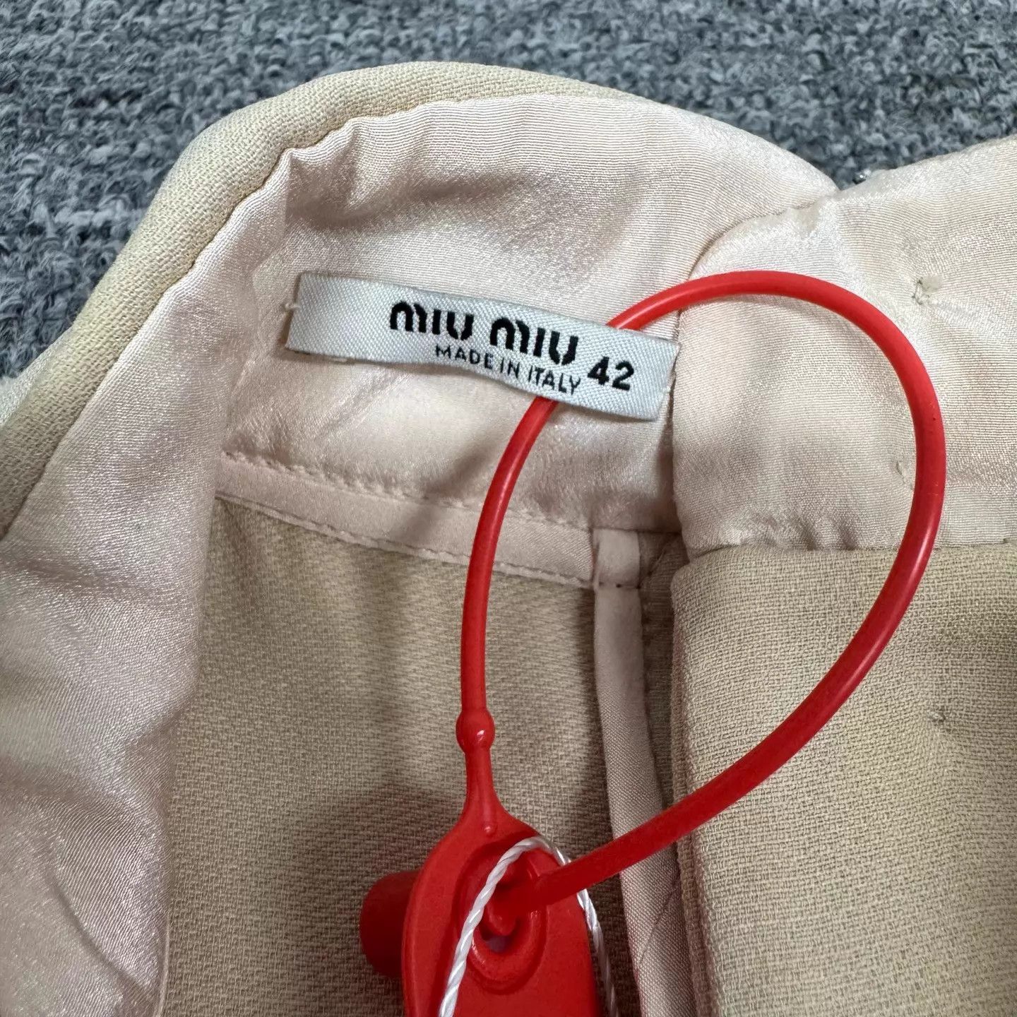 Miu Miu MIU MIU Beige Beaded Peter Pan Sleeveless Waist Dress 42 Size M / US 6-8 / IT 42-44 - 4 Thumbnail