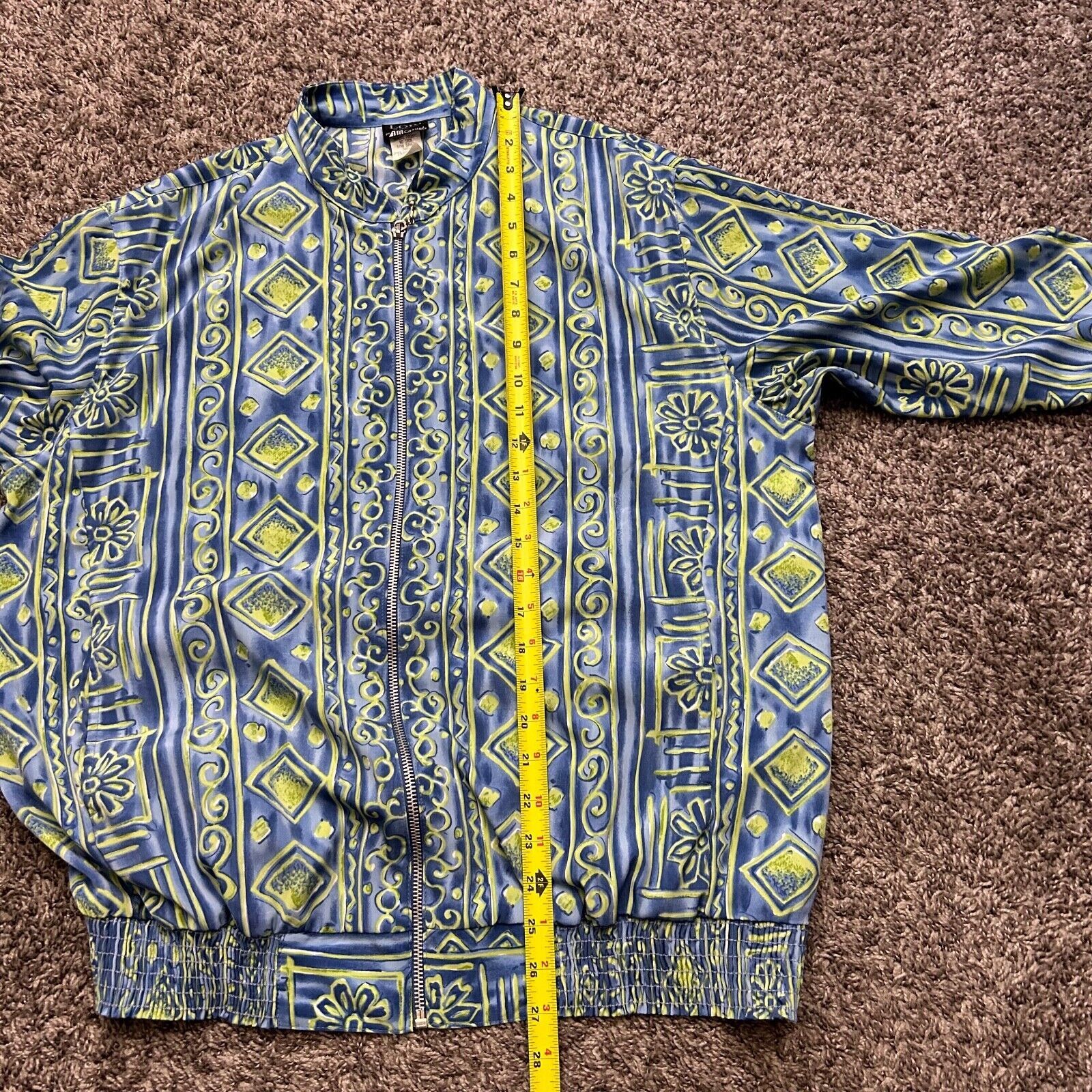 Vintage Vintage 80s Jacket Abstract Geometric Full Zip Womens Large Size L / US 10 / IT 46 - 8 Thumbnail