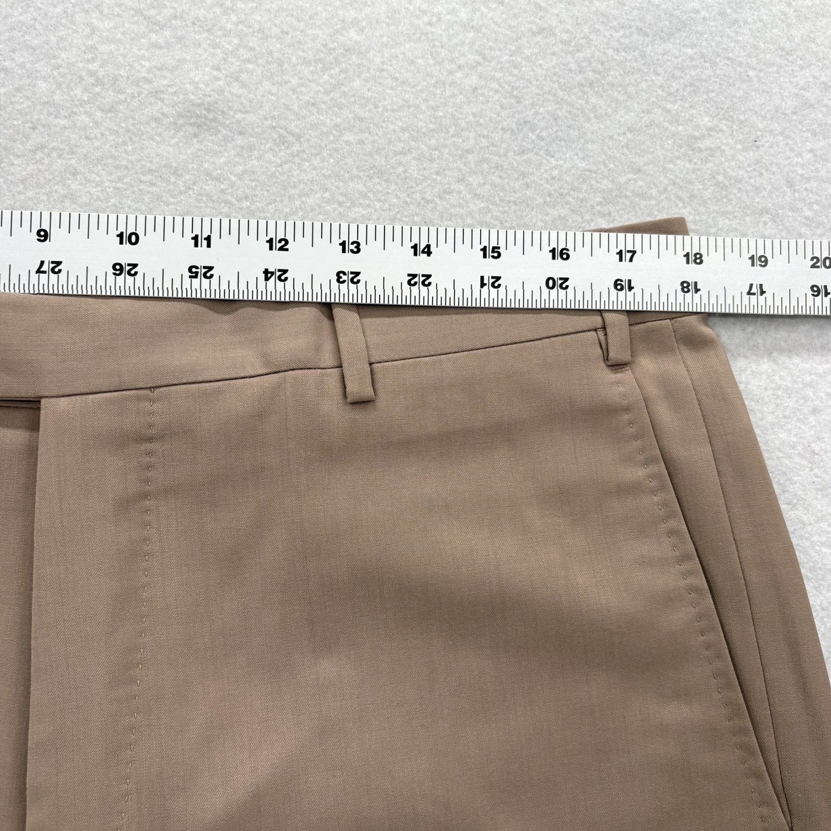 Zanella Zanella Dress Pants Mens 36 Short Brown Devon Wool Flat Front Trousers Italy Size US 36 / EU 52 - 7 Thumbnail