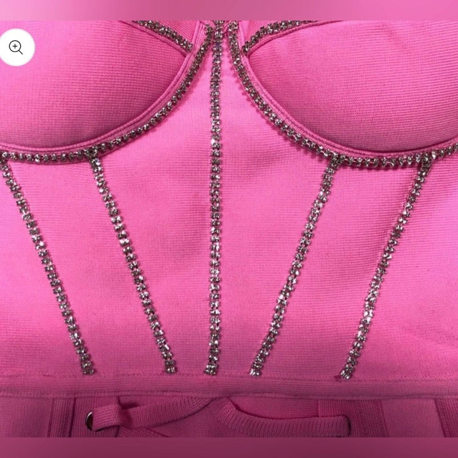 Other New Y2K Bodycon Pink Corset Style Summer Strapless Dress Size S / US 4 / IT 40 - 8 Thumbnail