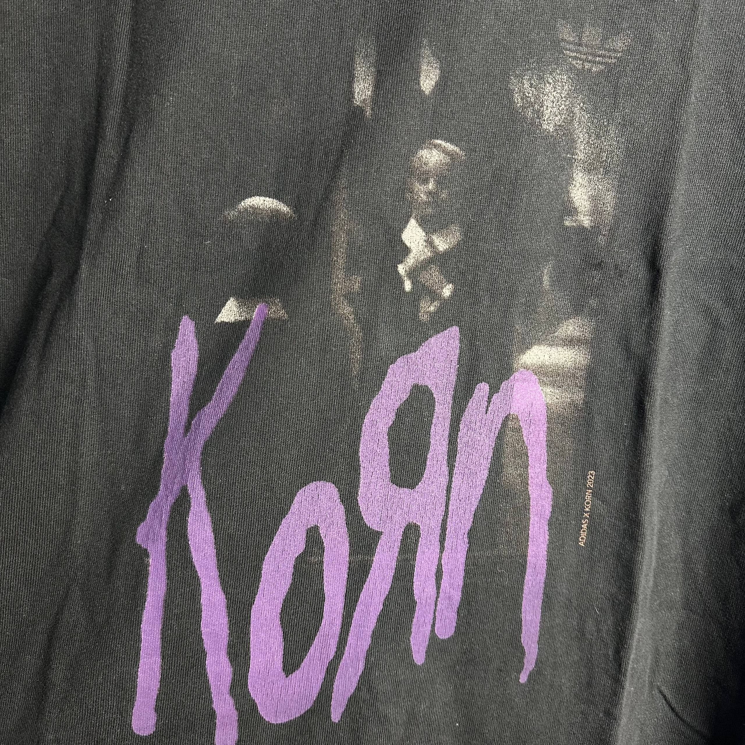 Adidas Authentic Adidas Korn "Life Is Peachy" Band T-Shirt FW23 Size US XL / EU 56 / 4 - 11 Thumbnail